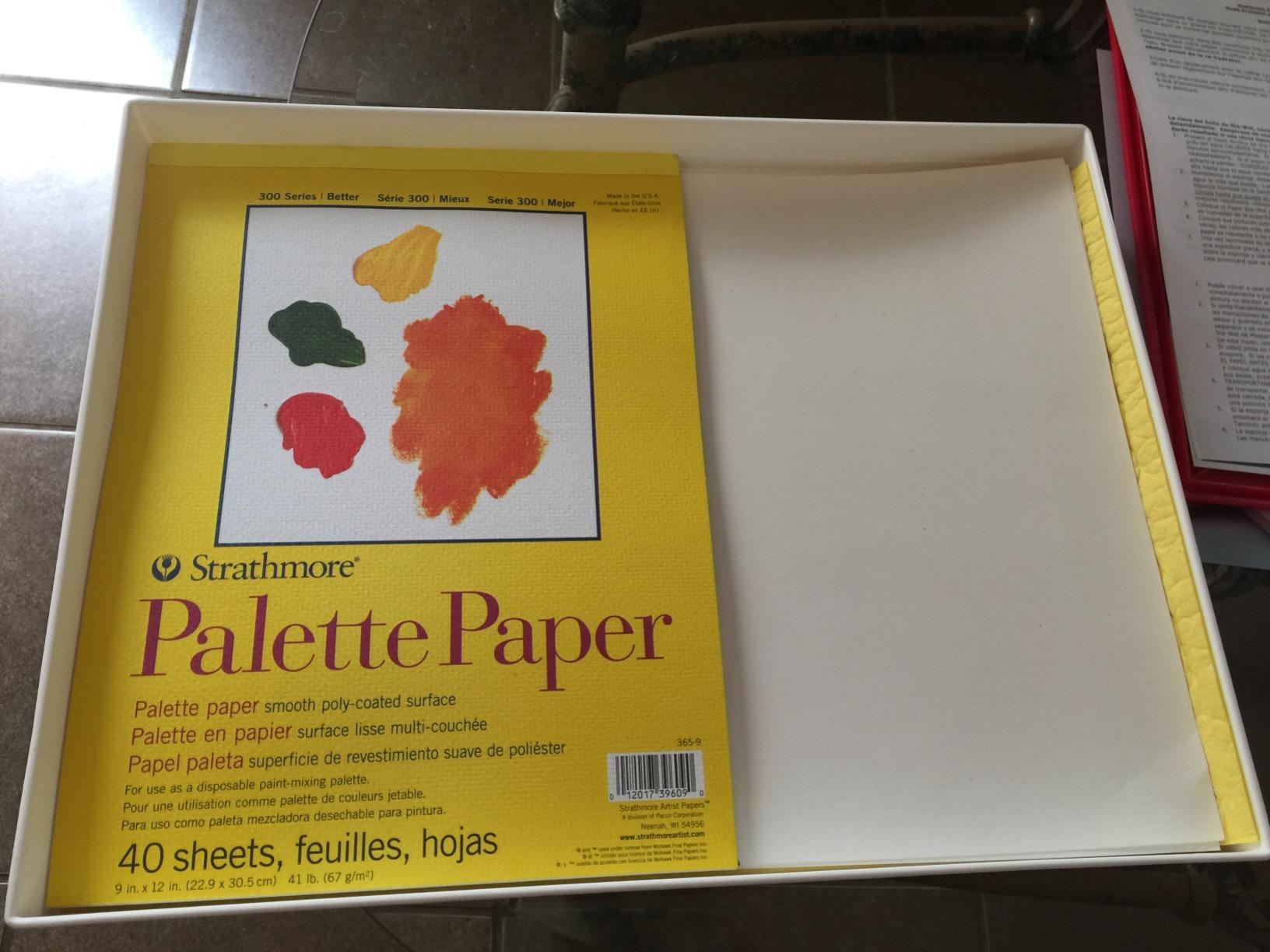 Strathmore Tape Bound Palette Paper Pad, 41 lb. Poly-Coated Paper, 12 X 16 inches, 40 Sheets customer photo 1