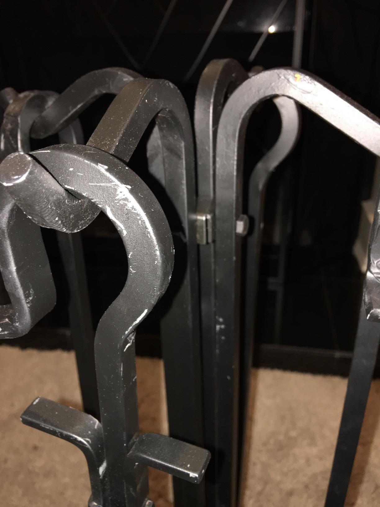 UniFlame 5-Piece Black Wrought Iron Fireplace Tools Set (F-11140) customer photo 1