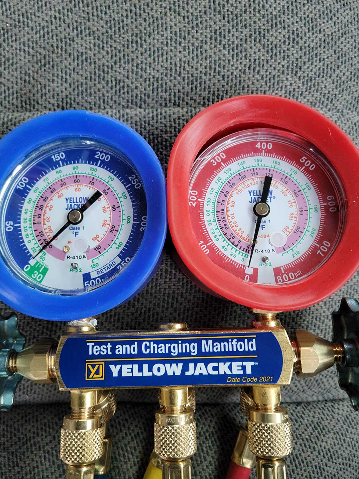 Yellow Jacket 42004 Series 41 Manifold with 3-1/8
