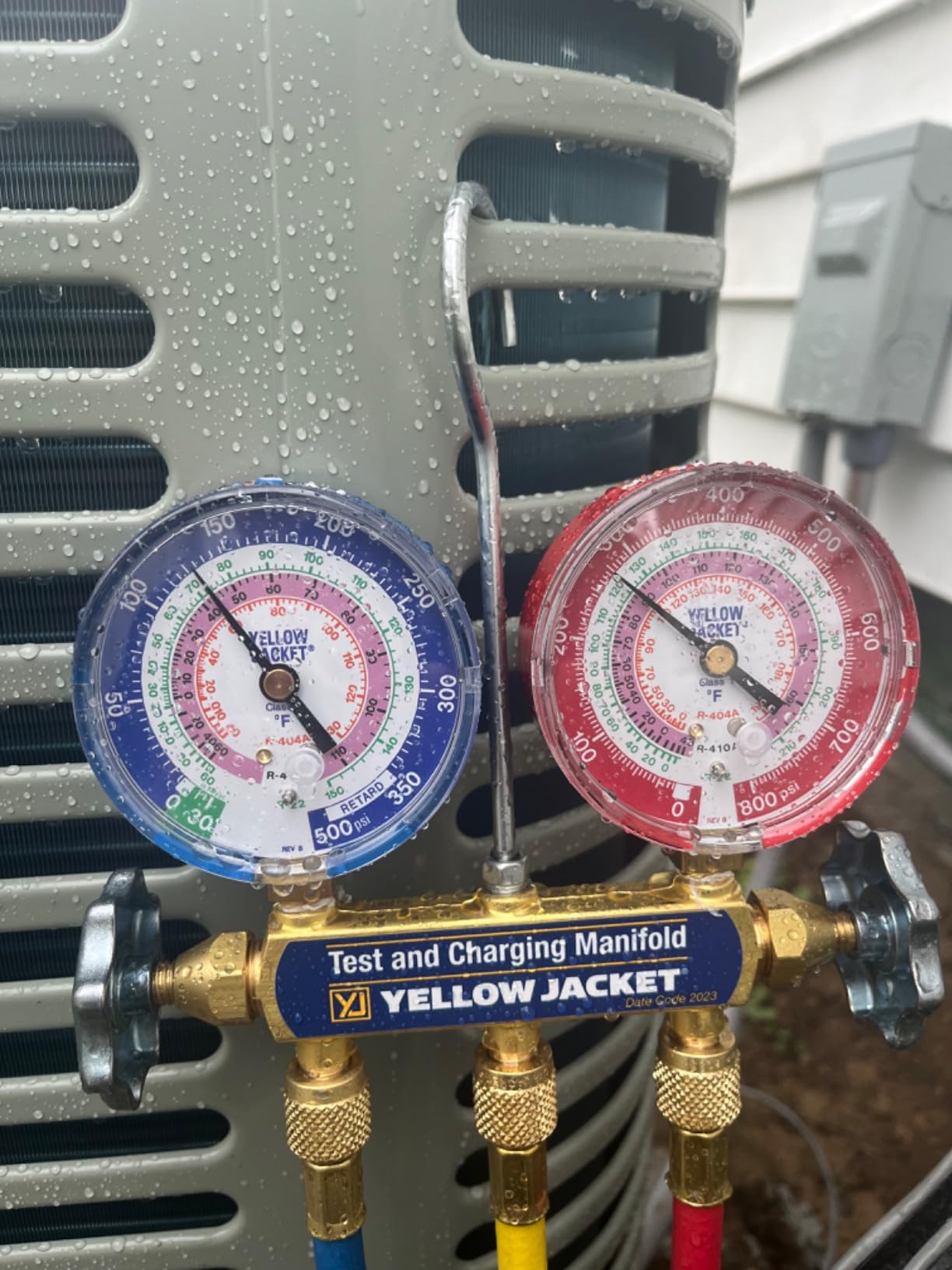 Yellow Jacket 42004 Series 41 Manifold with 3-1/8