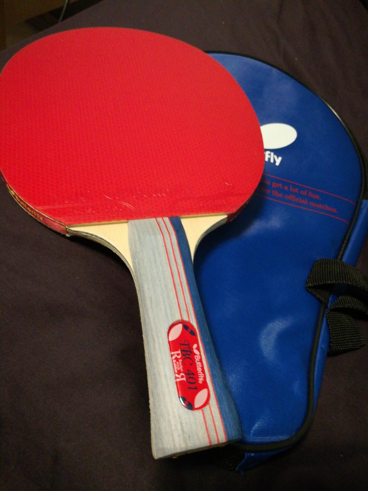 Butterfly 401 Table Tennis Racket Set - 1 Ping Pong Paddle – 1 Ping Pong Paddle Case - ITTF Approved Table Tennis Paddle - Ships in Ping Pong Racket Gift Box, Multi, B401FL customer photo 1