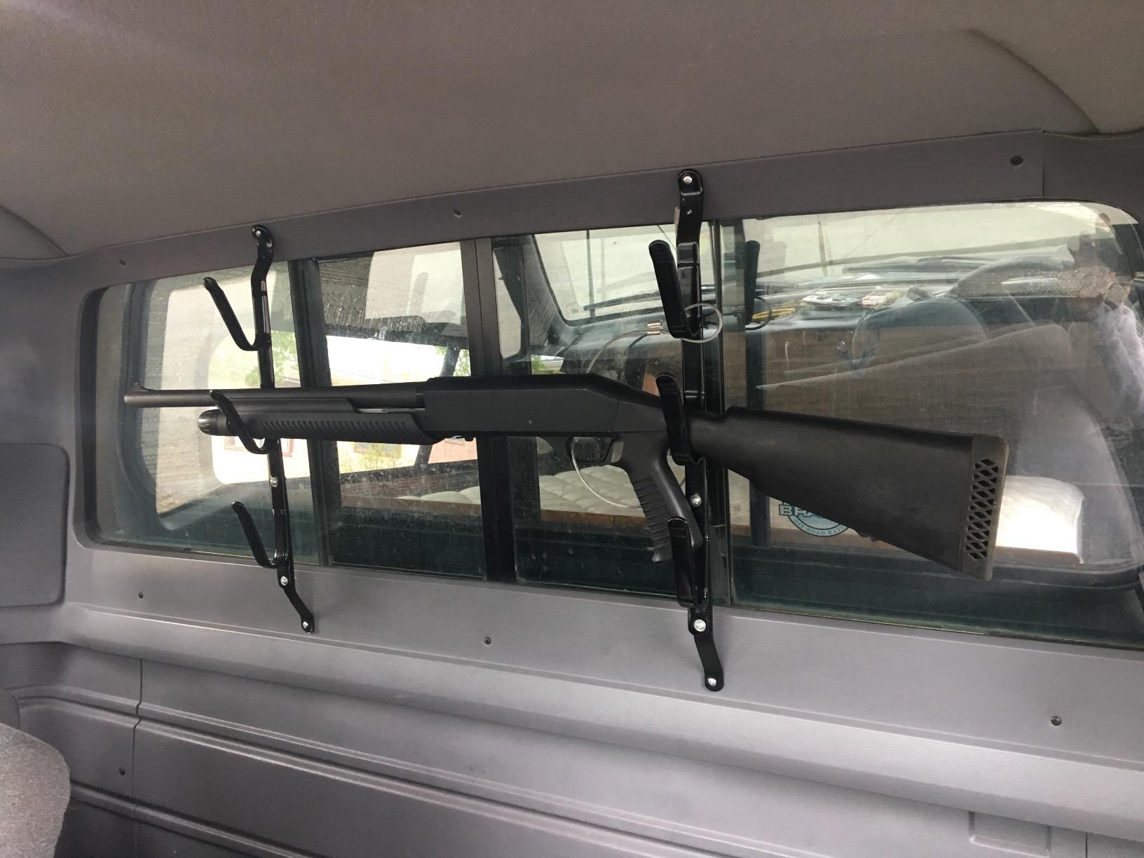 Allen Company Shotgun, Rifle, and Bow Truck Rear Window Gun Rack - Firearm Mount for Car or Wall - Adjustable Design - Black customer photo 2