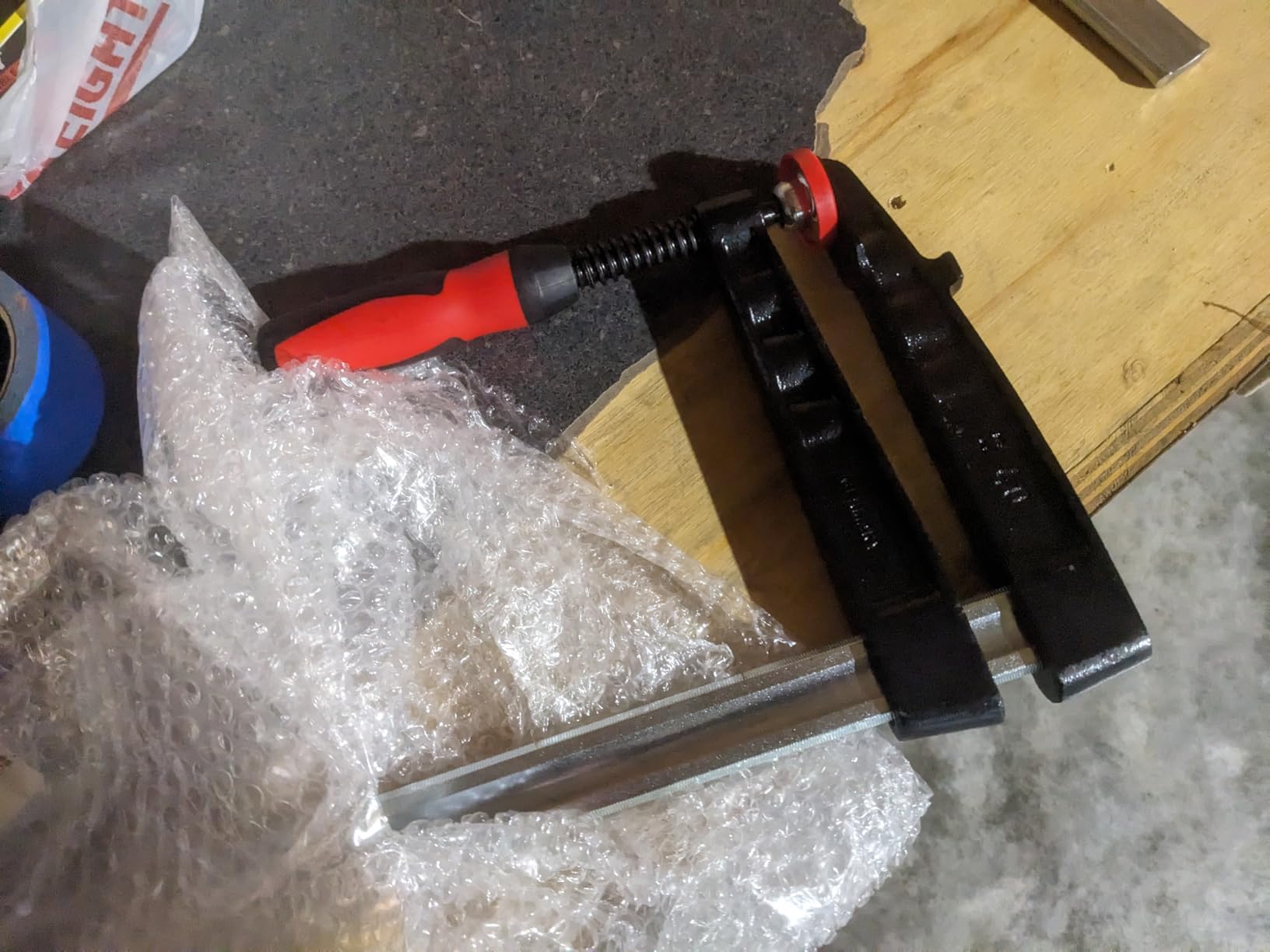BESSEY TG5.512+2K Clamp, woodworking, F-style, 2K handle, replaceable pads, 5.5 In. x 12 In., 1320 lb customer photo 1