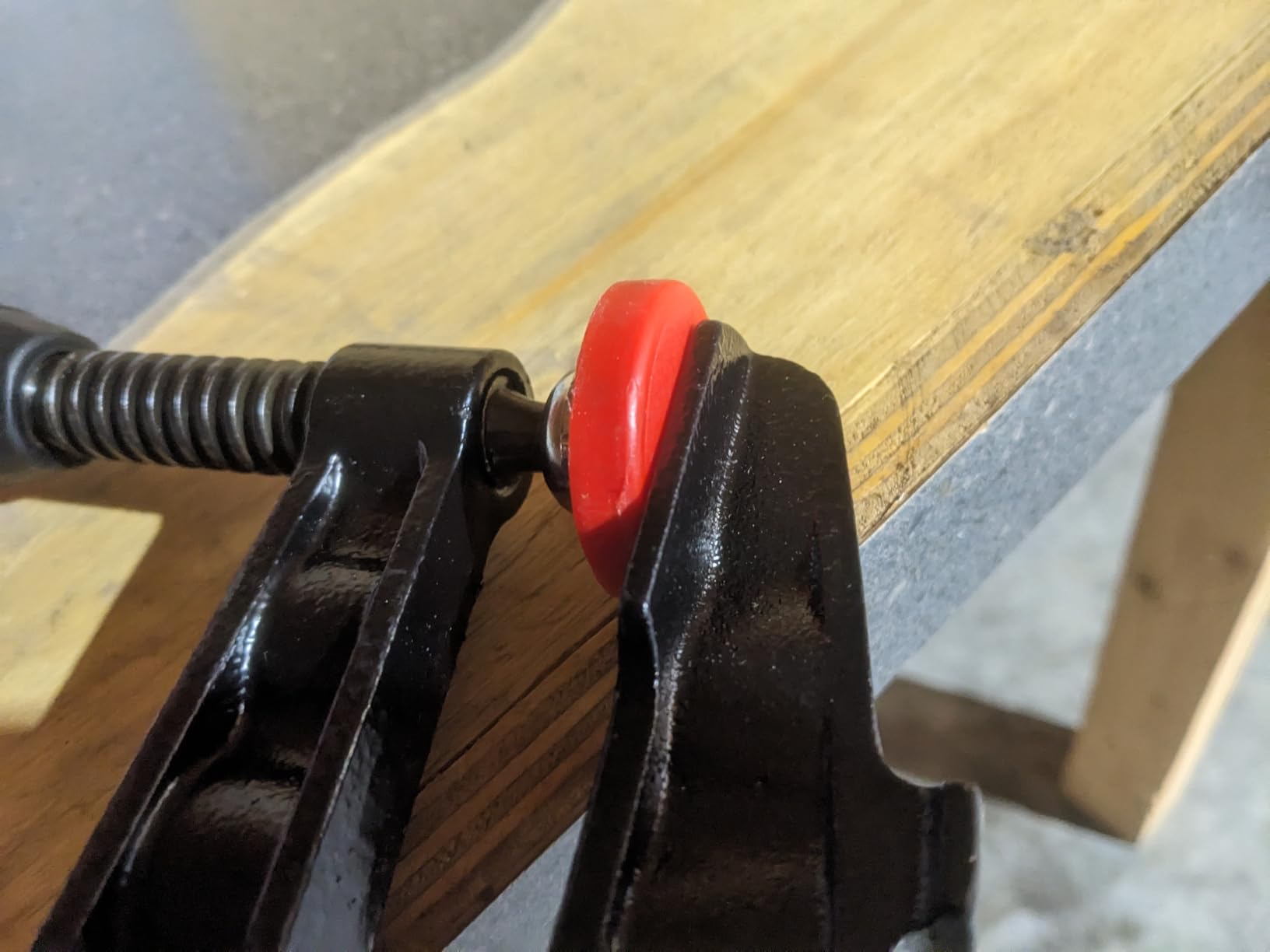 BESSEY TG5.512+2K Clamp, woodworking, F-style, 2K handle, replaceable pads, 5.5 In. x 12 In., 1320 lb customer photo 2