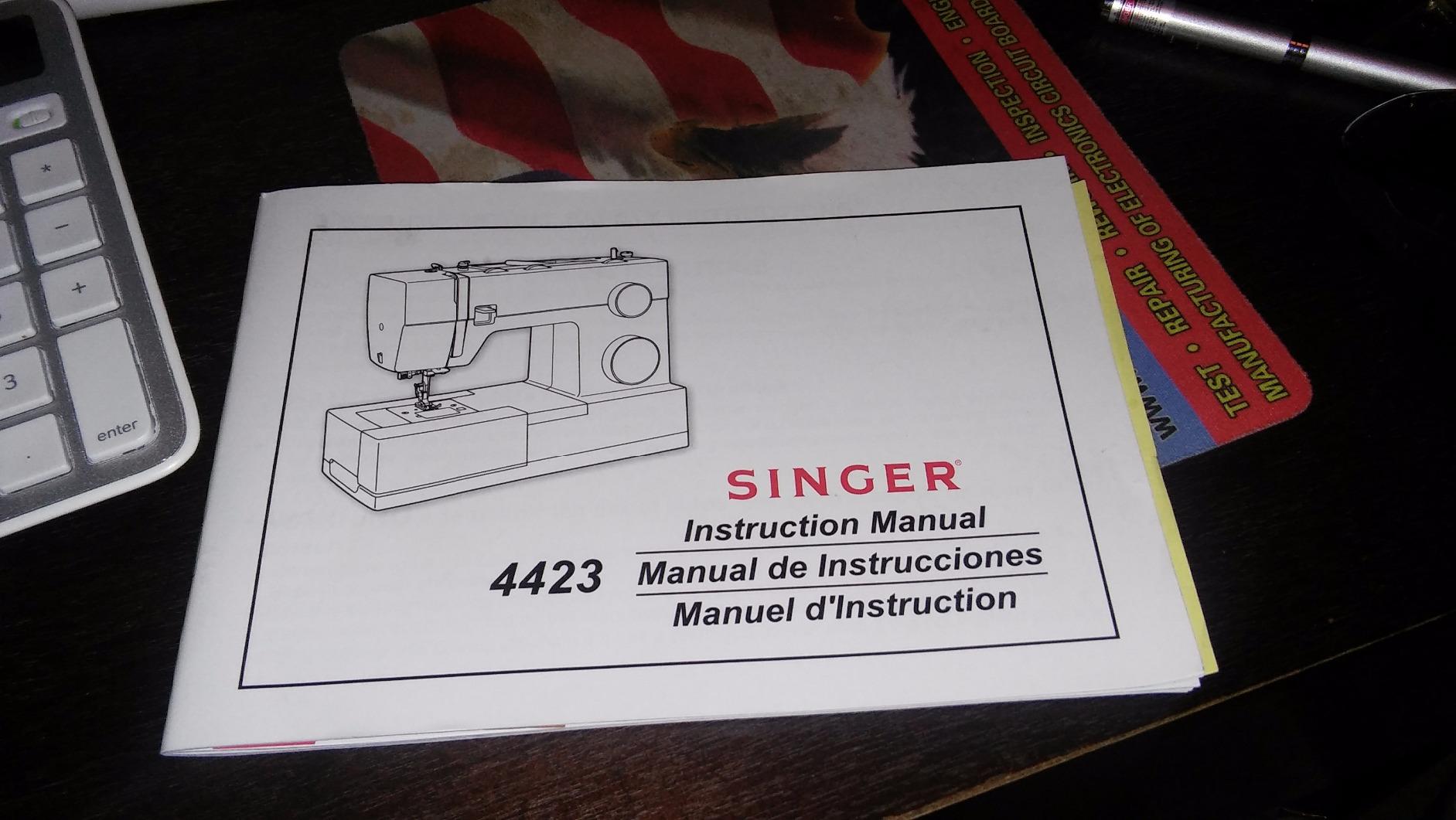 SINGER 4423 High Speed Heavy Duty Sewing Machine with Accessory Kit | 23 stitches deliver 97 applications, 50% more power for denim and canvas, 1100 stitches/min, metal frame, 1-step buttonhole customer photo 1