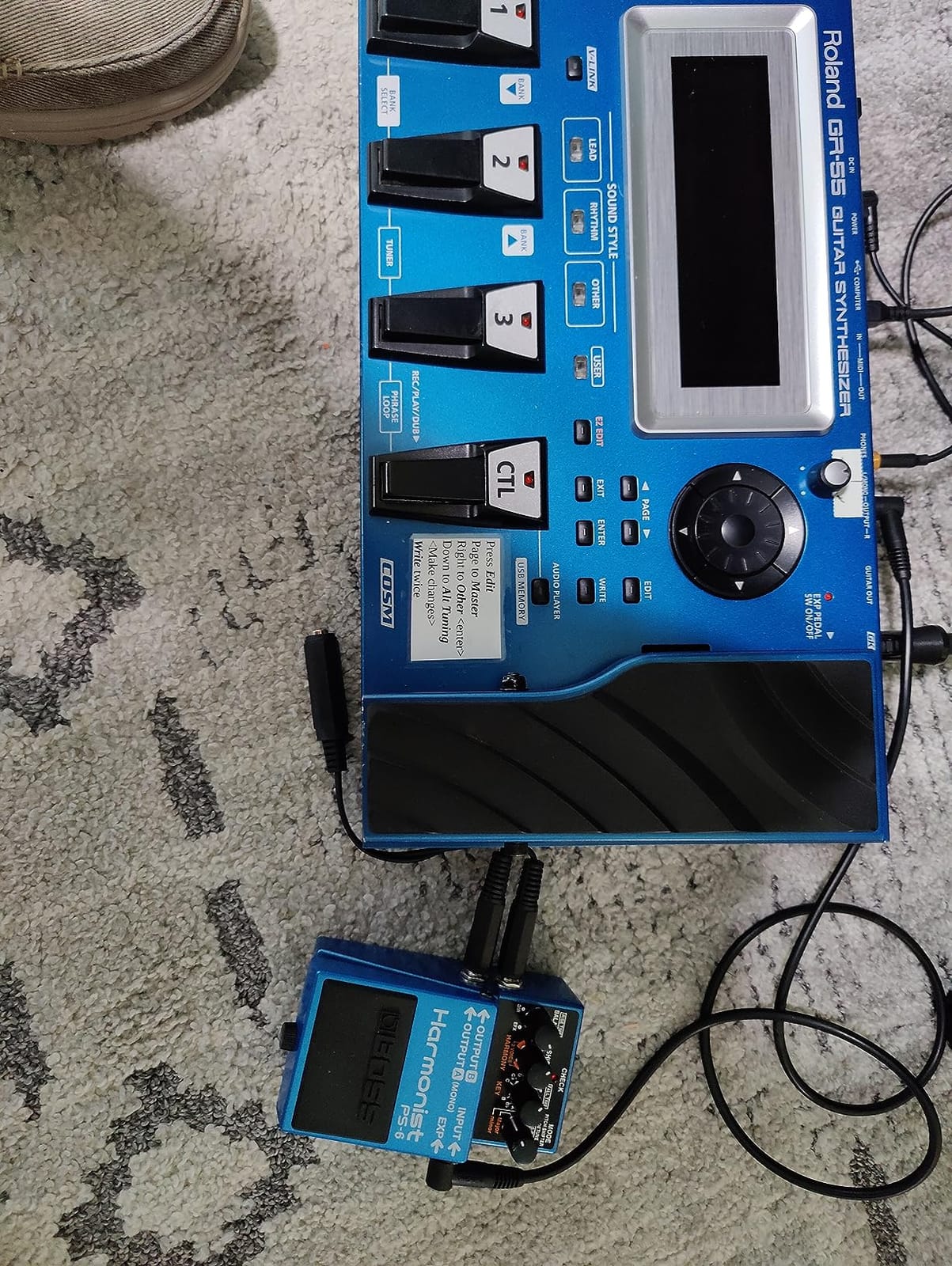 BOSS PS-6 Harmonist Guitar Pedal, Blue - Packs four distinct pitch-shifting and harmony effects into a single stompbox customer photo 1