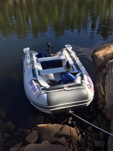 Newport 10ft 6in Newport Model Inflatable Dinghy Boat Transom Sport Tender - 5 Person - 15HP USCG Rated, White/Gray customer photo 1