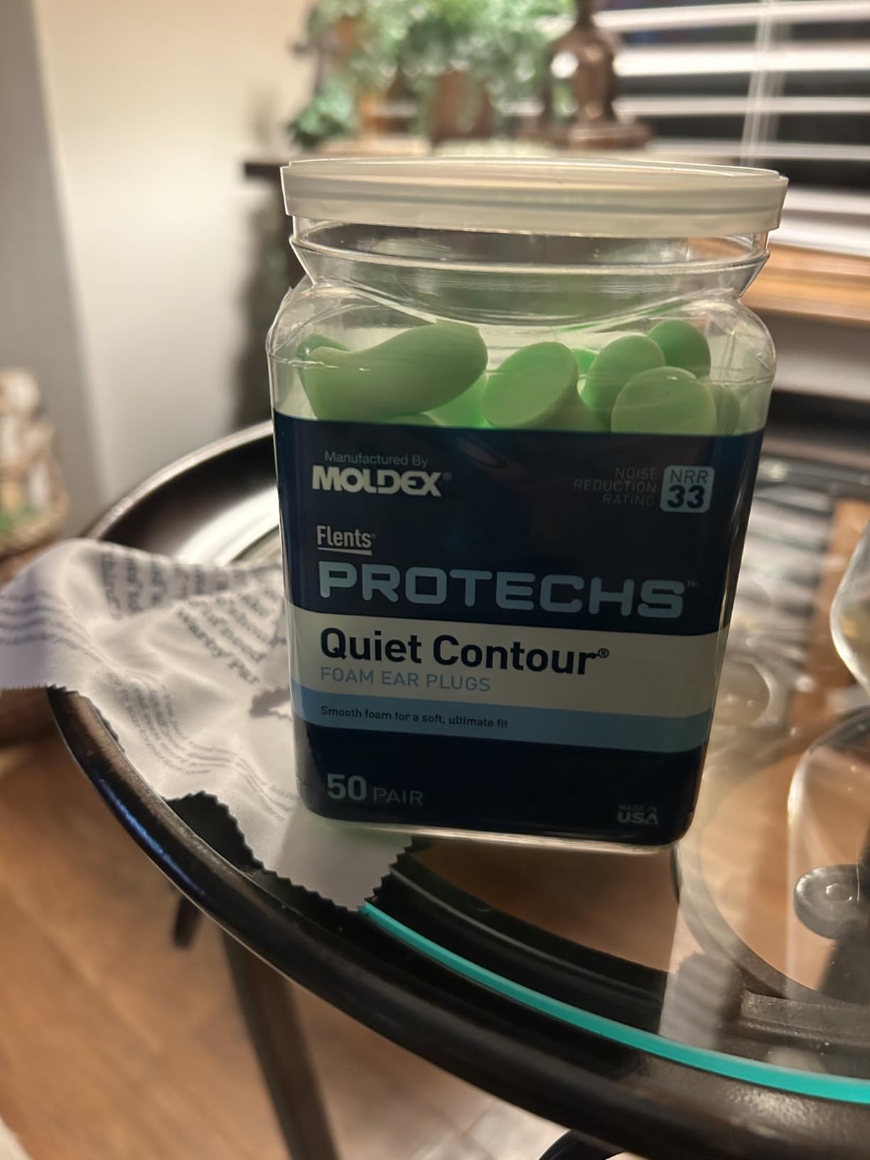 Flents Protechs Quiet Contour Foam Ear Plugs, NRR 33, 10 Pair, Green customer photo 1