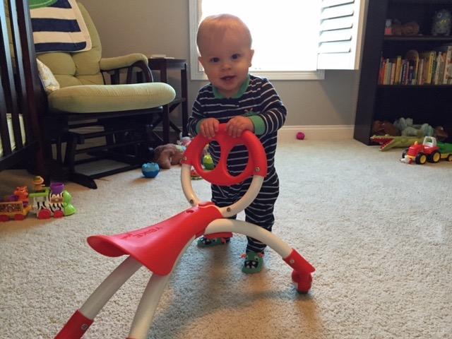YBIKE Pewi Walking Ride On Toy - from Baby Walker to Toddler Ride On for Ages 9 Months to 3 Years Old, YPIW3, Blue customer photo 2