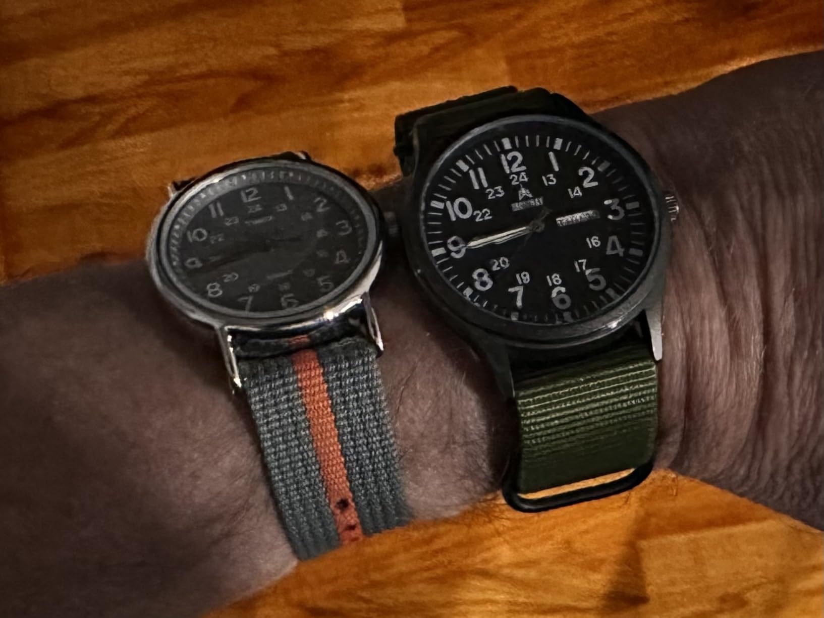Timex Weekender 38mm Unisex Analog Watch | INDIGLO Backlight | Adjustable Durable Nylon Fabric Slip Through Strap | 24 Hour Time customer photo 1