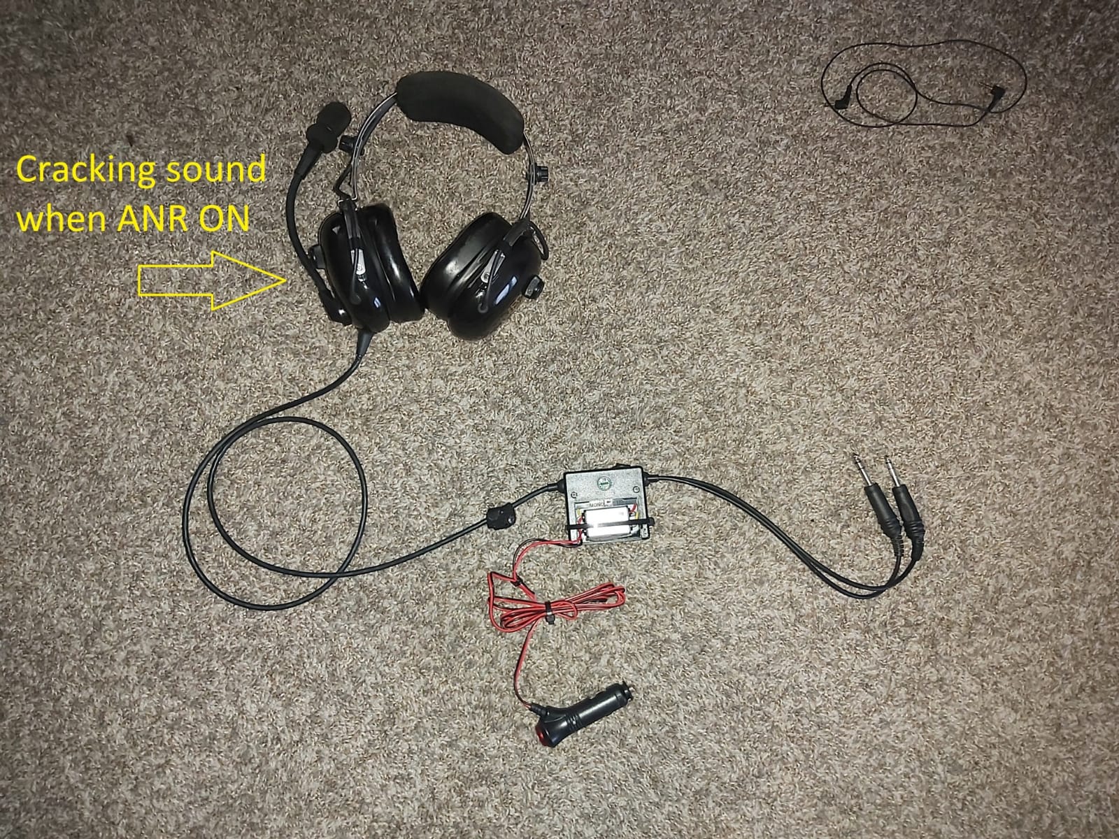 Faro G2 ANR (Active Noise Reduction) Premium Pilot Aviation Headset with Mp3 Input - Black customer photo 2