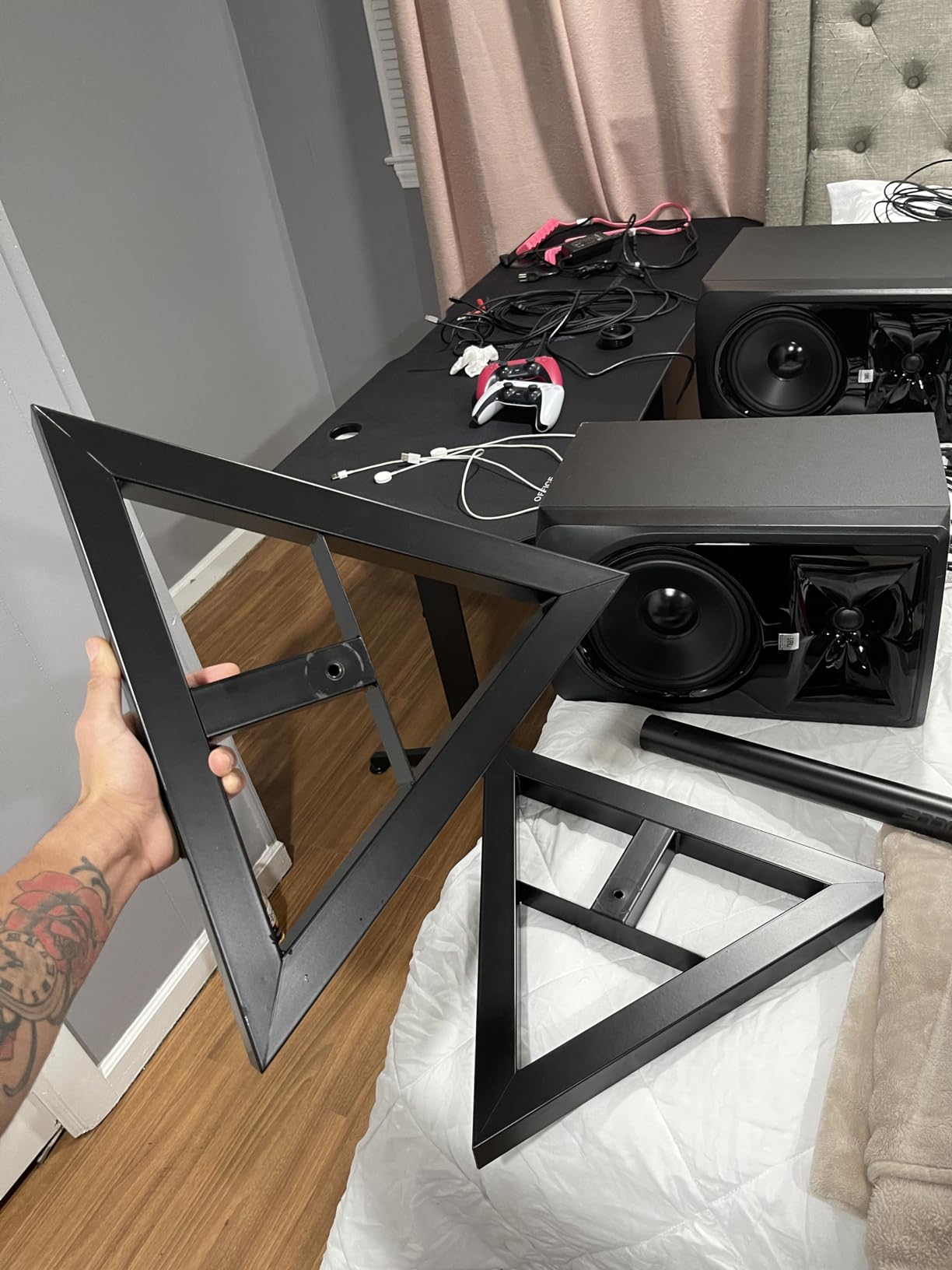 Rockville RVSM1 Black Pair Adjustable Height Studio Monitor Speaker Stands customer photo 2