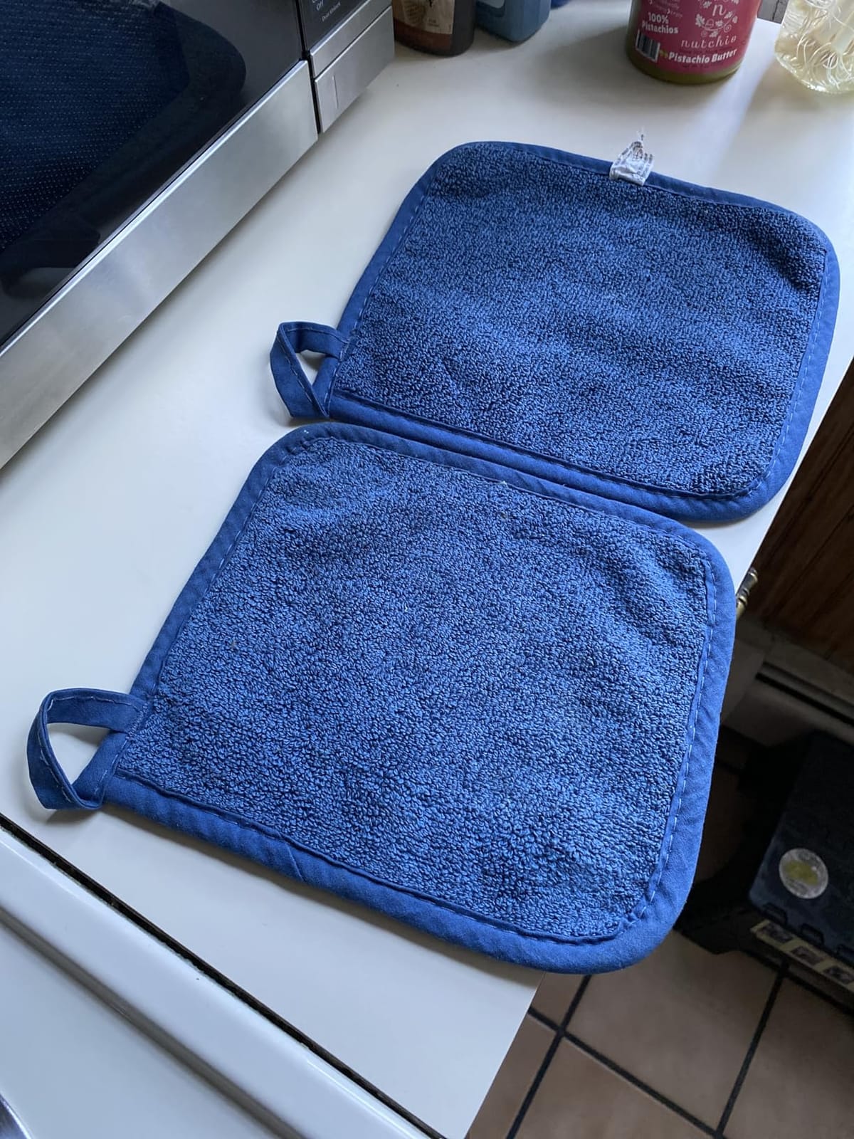 RITZ Terry Potholder & Hot Pad: Unparalleled Heat Resistant, Durable 100% Cotton - Ergonomically Designed for Optimal Grip - Easy-Care Machine Washable - 2-Pack, Federal Blue customer photo 1