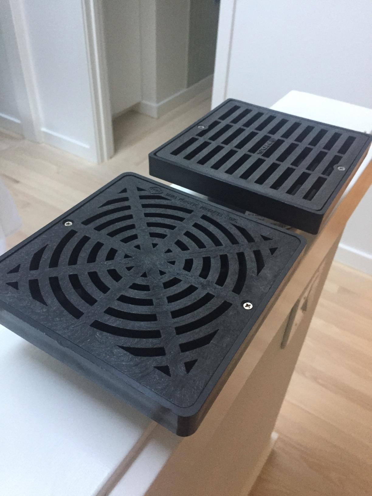 NDS 640 6-Inch Square Grate with Low-Profile Adapter Drain, Connects to 3-Inch and 4-Inch Drain Pipes and Fittings, for Small Lawns, Landscaping and Patios, Plastic, Black customer photo 1