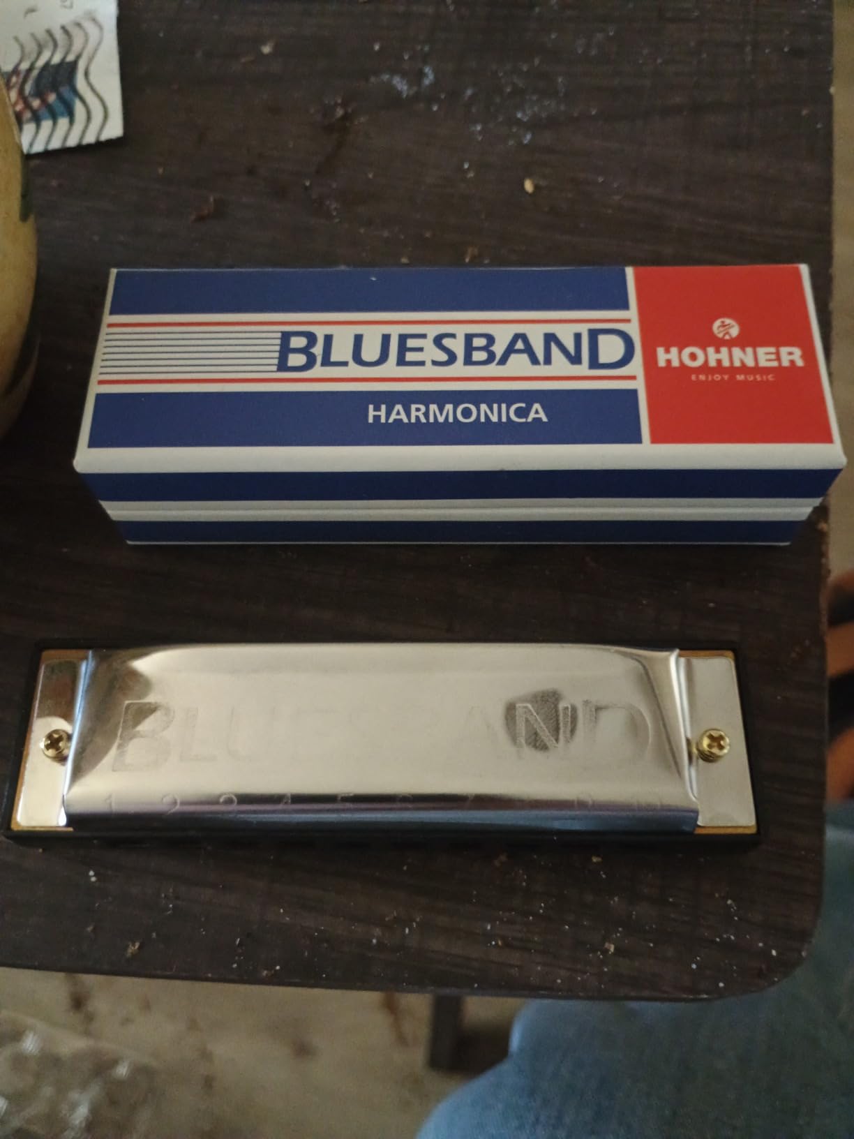 Hohner Blues Band Harmonica, Key of C, Chrome (1501BX) customer photo 2