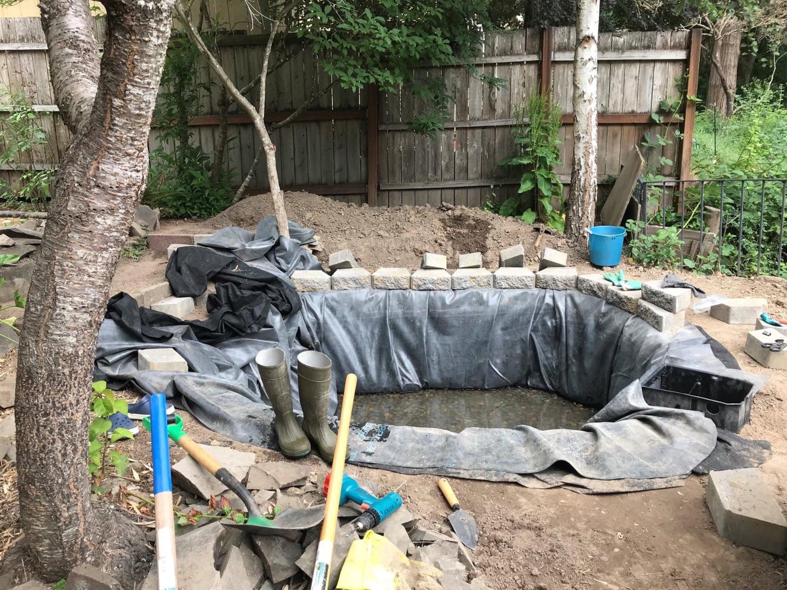 Simply Ponds 2100 GPH Water Garden Koi Pond Kit 15 x 20 Ft EPDM Liner customer photo 2