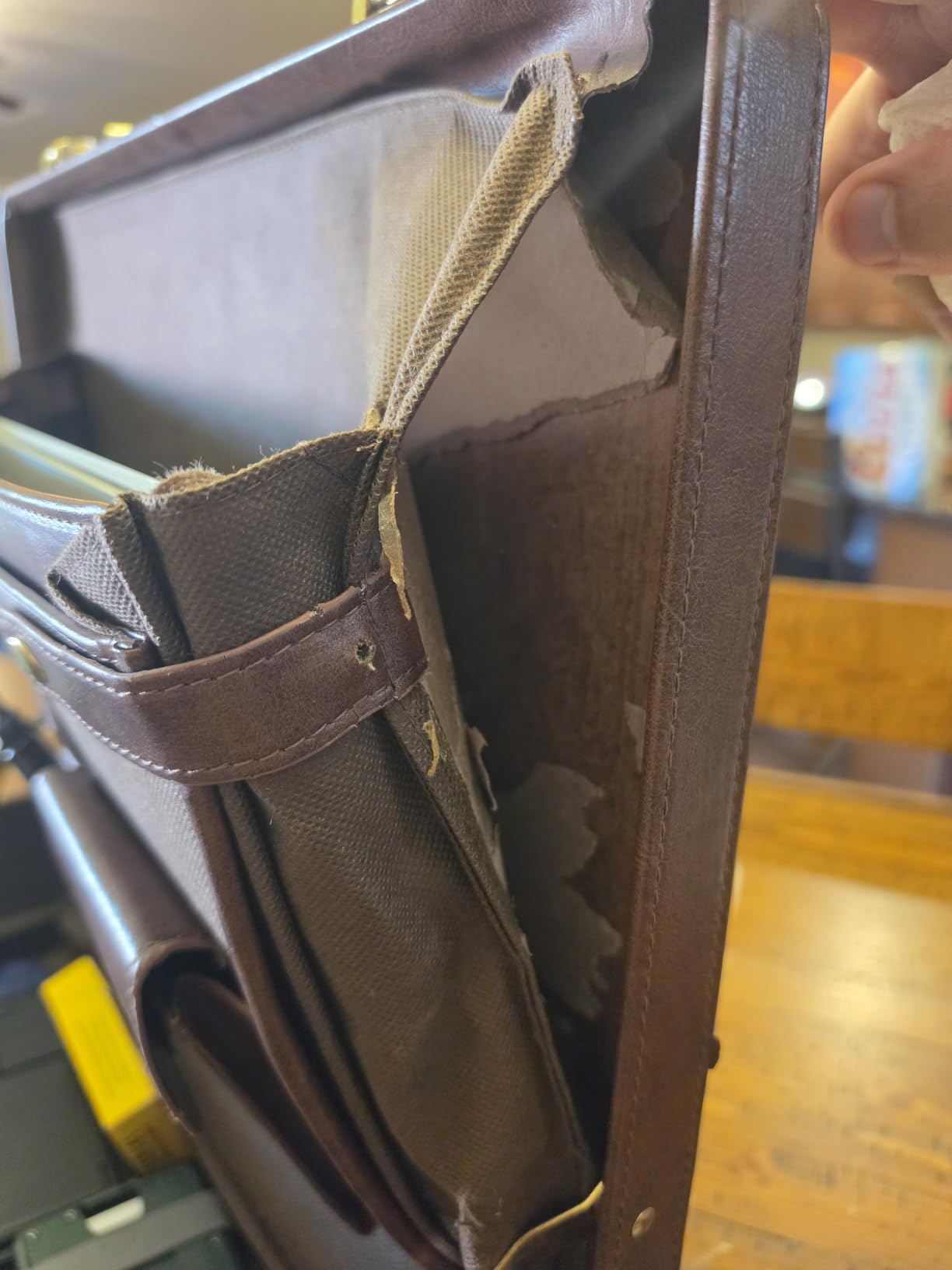 Amerilether Large Expandable Faux Leather Attachè Case (#2894-89) customer photo 2