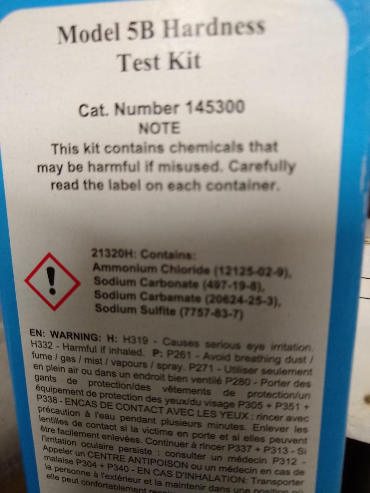 Hach Total Hardness Test Kit, Model 5-B, Drop Count Titration, 145300 customer photo 1