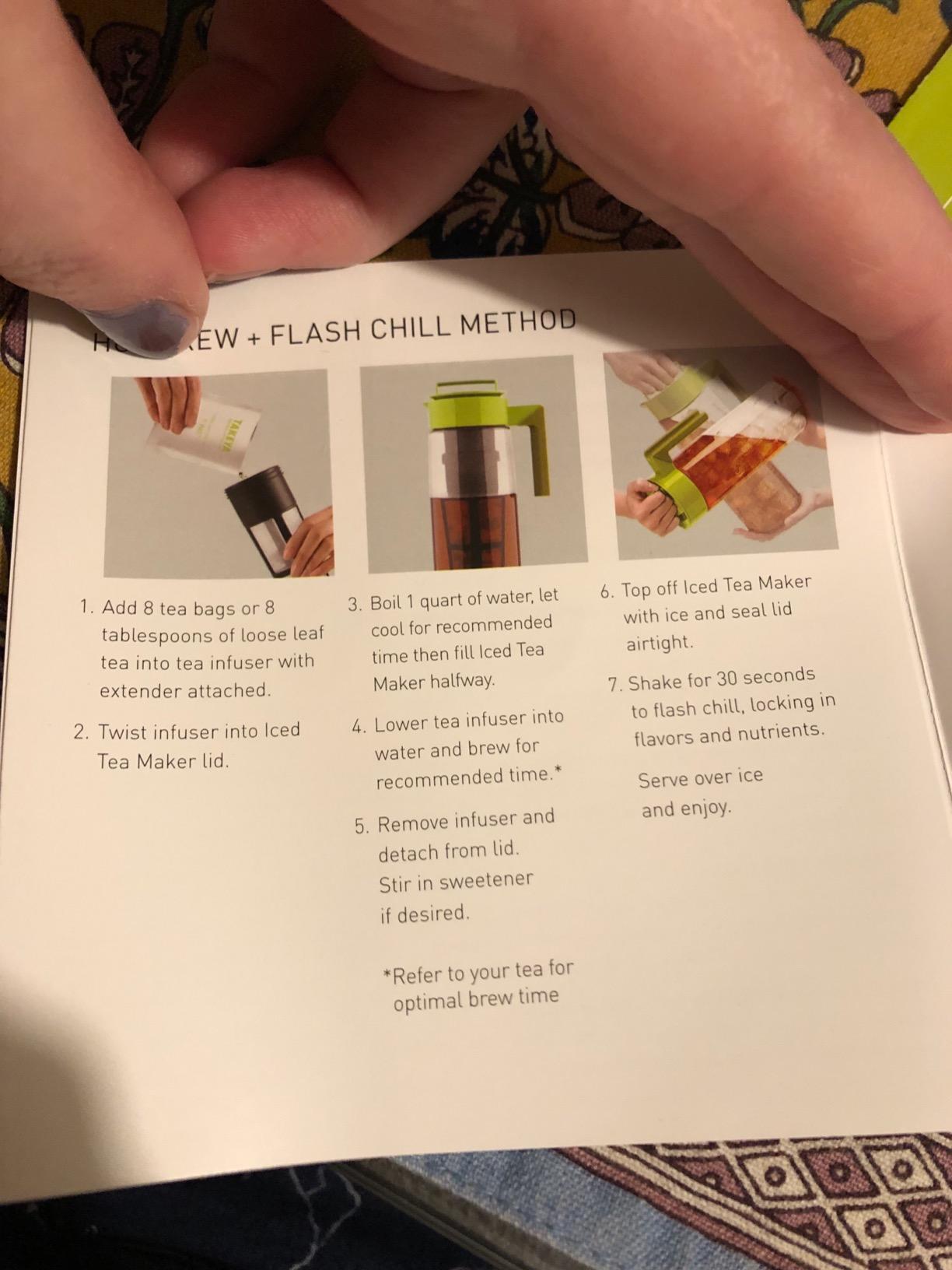 Takeya Flash Chill Iced Tea Maker - Versatile Tea Brewer for Loose/Bagged Tea - Patented Flash Chill Tech Hot/Cold Use BPA-Free Tritan Dishwasher Safe - Airtight Lid Made in USA - 2 Quart/Black customer photo 1