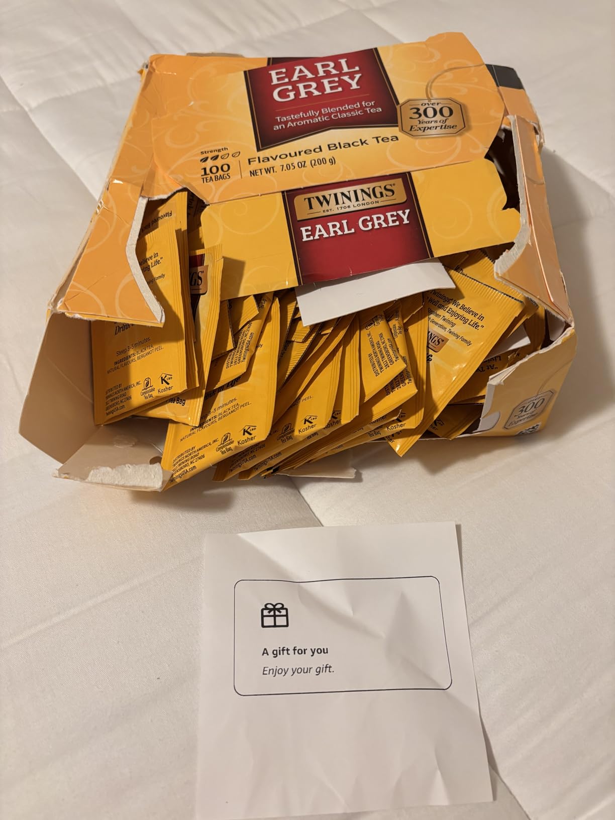 Twinings Earl Grey Black Bergamot Caffeinated Tea Bags, 100 CT Box (1 Pack) customer photo 1