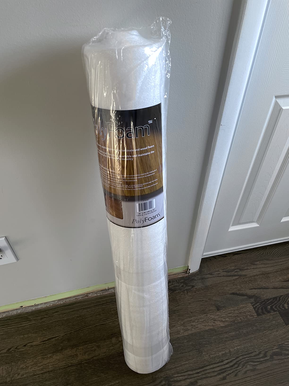 PolyFoam Multipurpose Foam Underlayment – 100 sq ft Roll for Laminate & Wood Flooring, Moisture-Resistant, Shock-Absorbing, Lightweight, Easy to Install, Made in USA customer photo 1