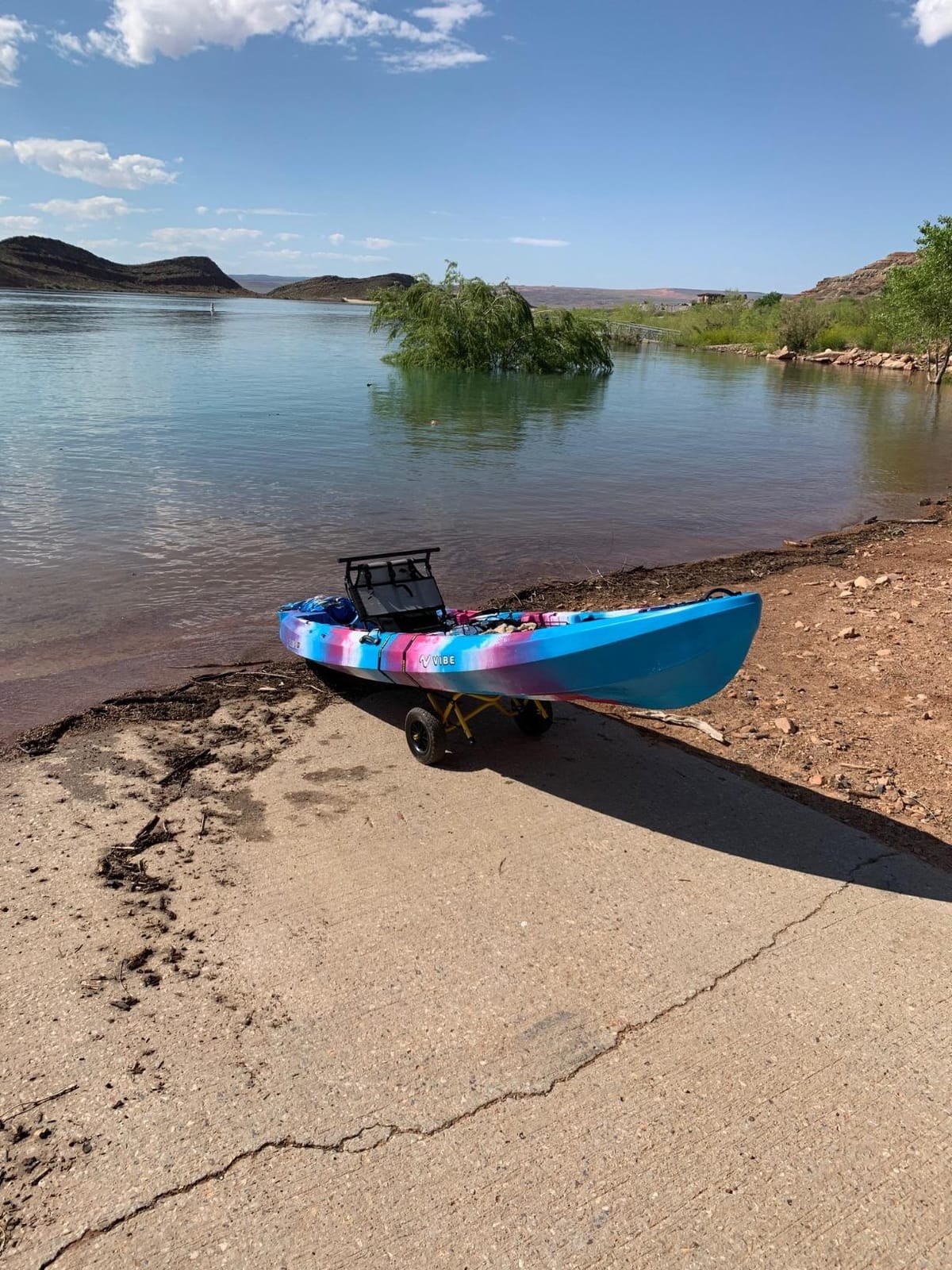 Suspenz Kayak Canoe Transport Trailer, DLX Kayak Cart, Trolley with Airless Wheels and Straps, Weight Capacity 150 lbs, Yellow (22-0044) customer photo 2