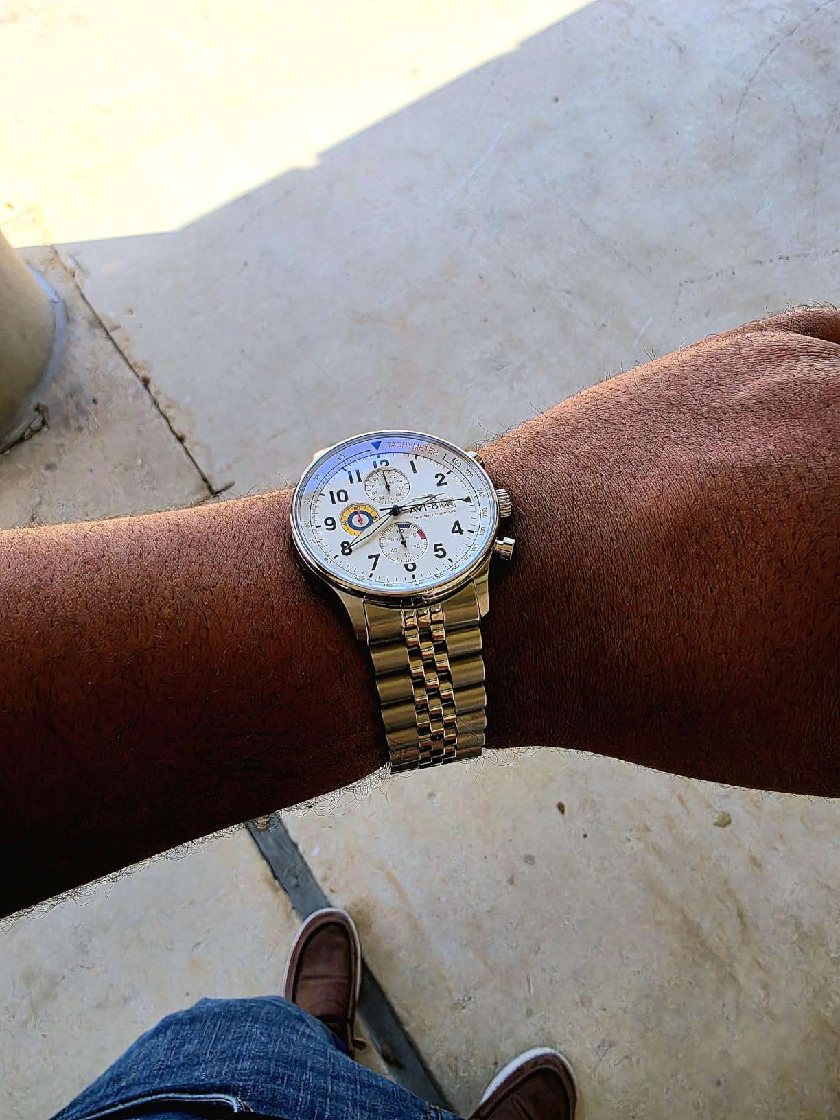 AVI-8 Hawker Hurricane Men's Pilot Watch - Classic Chronograph, Japanese Quartz Movement, Stainless Steel Case, Leather Strap, AV-4011 customer photo 2