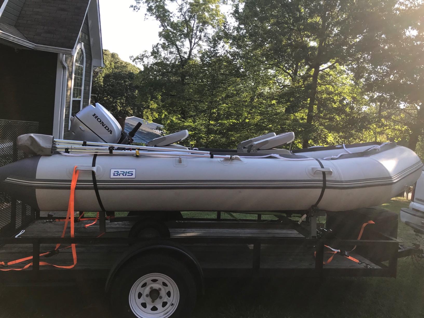 BRIS 14.1 ft Inflatable Boat Inflatable Rescue & Dive Inflatable Raft Power Boat customer photo 1