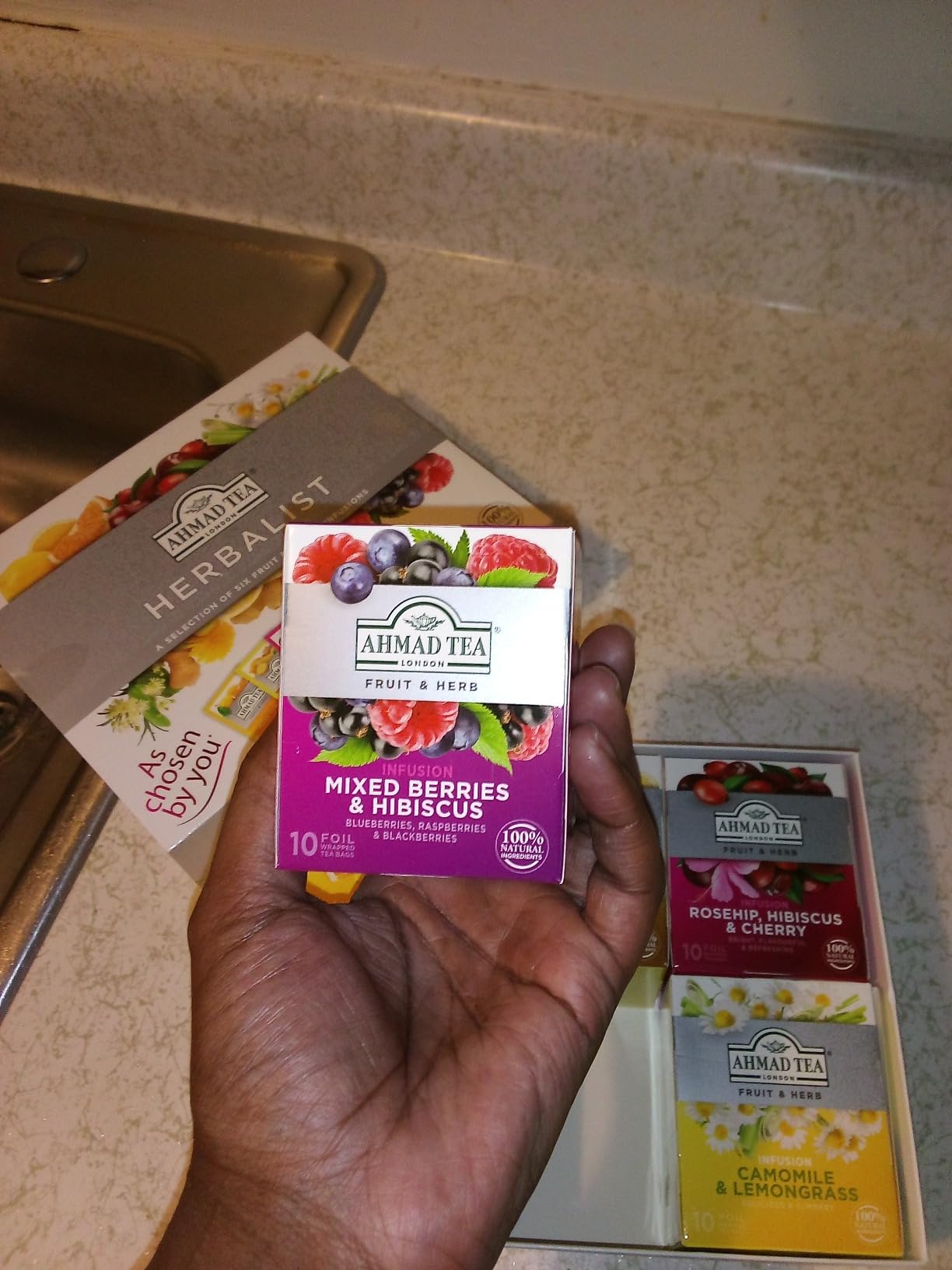Ammad Tea Herbal Tea, Herbalist Variety Gift Box, 60 Foil Teabags - Decaffeinated & Sugar-Free customer photo 2