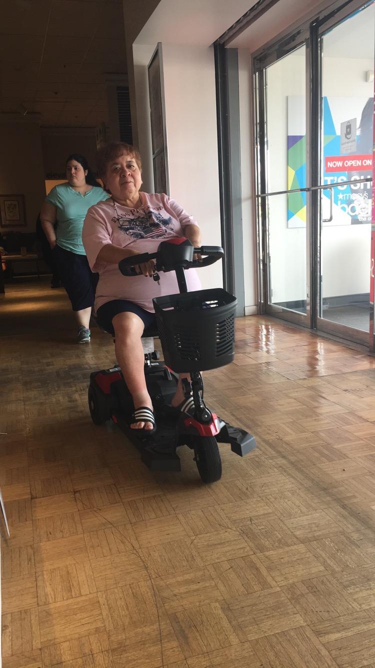 Drive Medical Spitfire Scout 3 Compact Travel Scooter, 3-wheel, Red/Blue customer photo 1