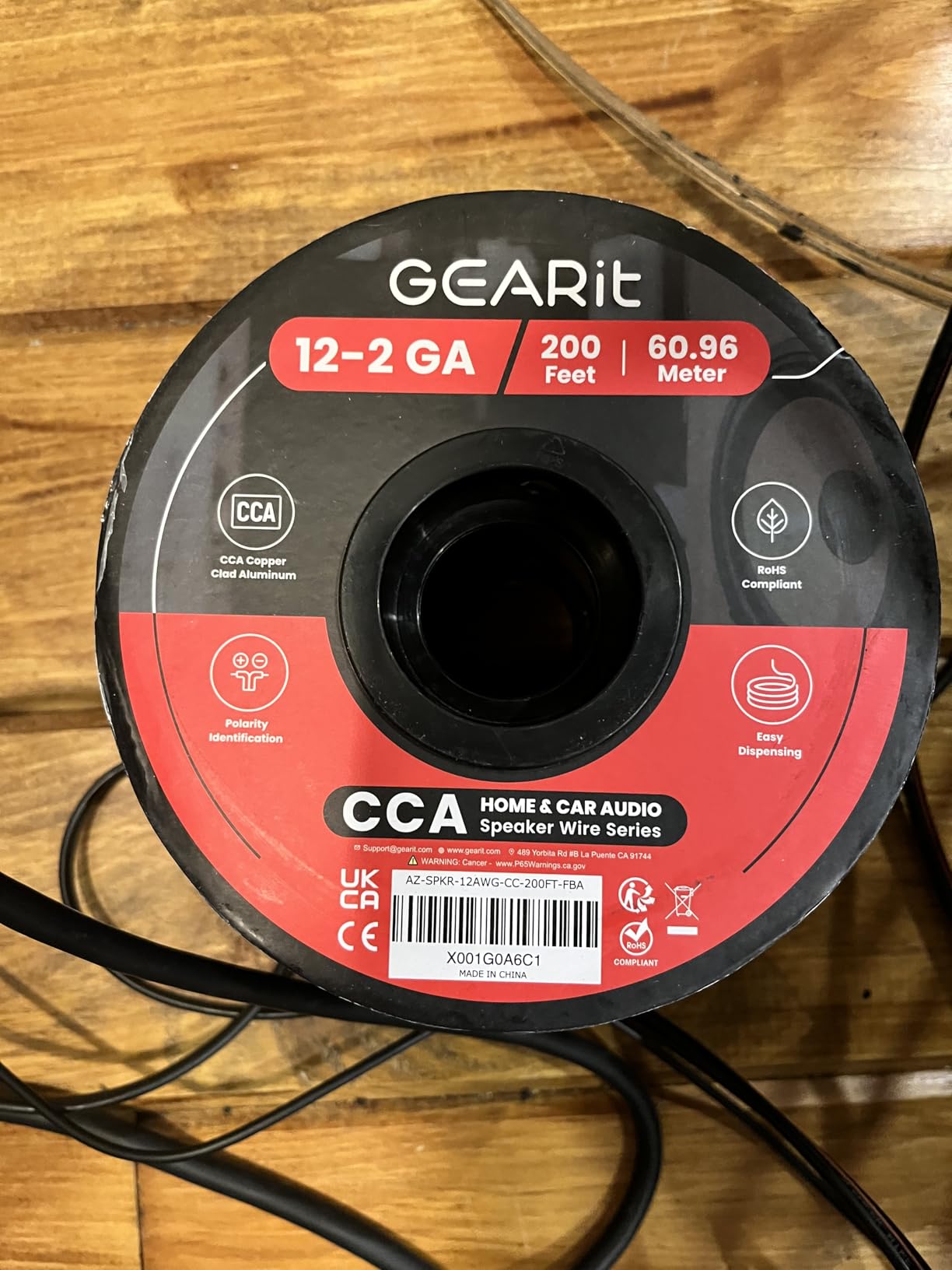 GEARit 12 Gauge Speaker Wire 100FT, 12/2 CCA Cable for Home Theater customer photo 2
