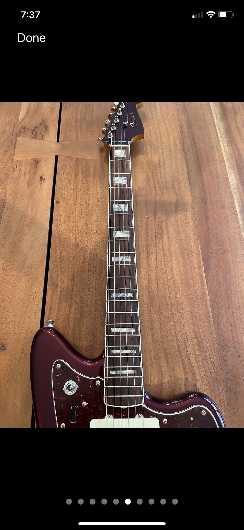 Fender Troy Van Leeuwen Jazzmaster Oxblood Solid-Body Electric Guitar (0140070793) customer photo 1