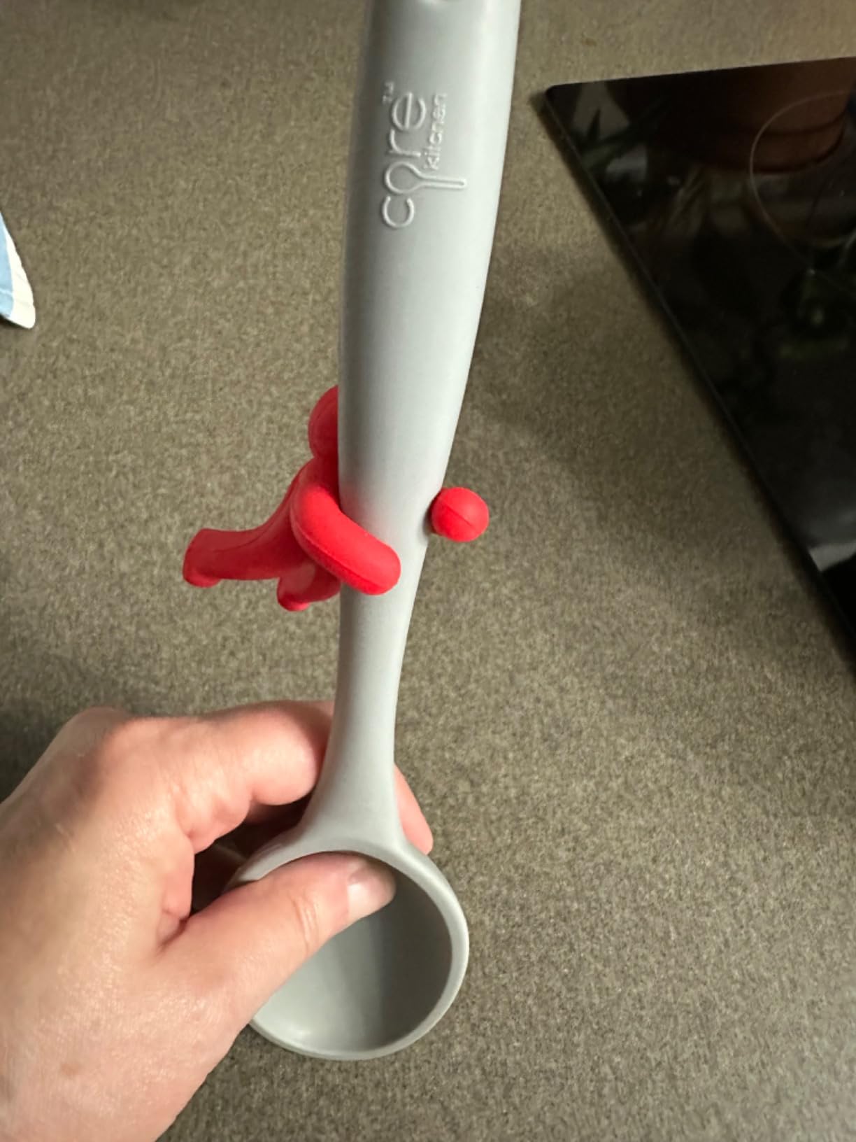 Hug Doug Spoon Saver | Spoon Holder and Lid Lifter Stopping The Spoon from Falling in | Silicone Spoon Rest | Stove Spoon Holder | Cool Kitchen Gadgets & Cute Kitchen Accessories | by Monkey Business customer photo 1