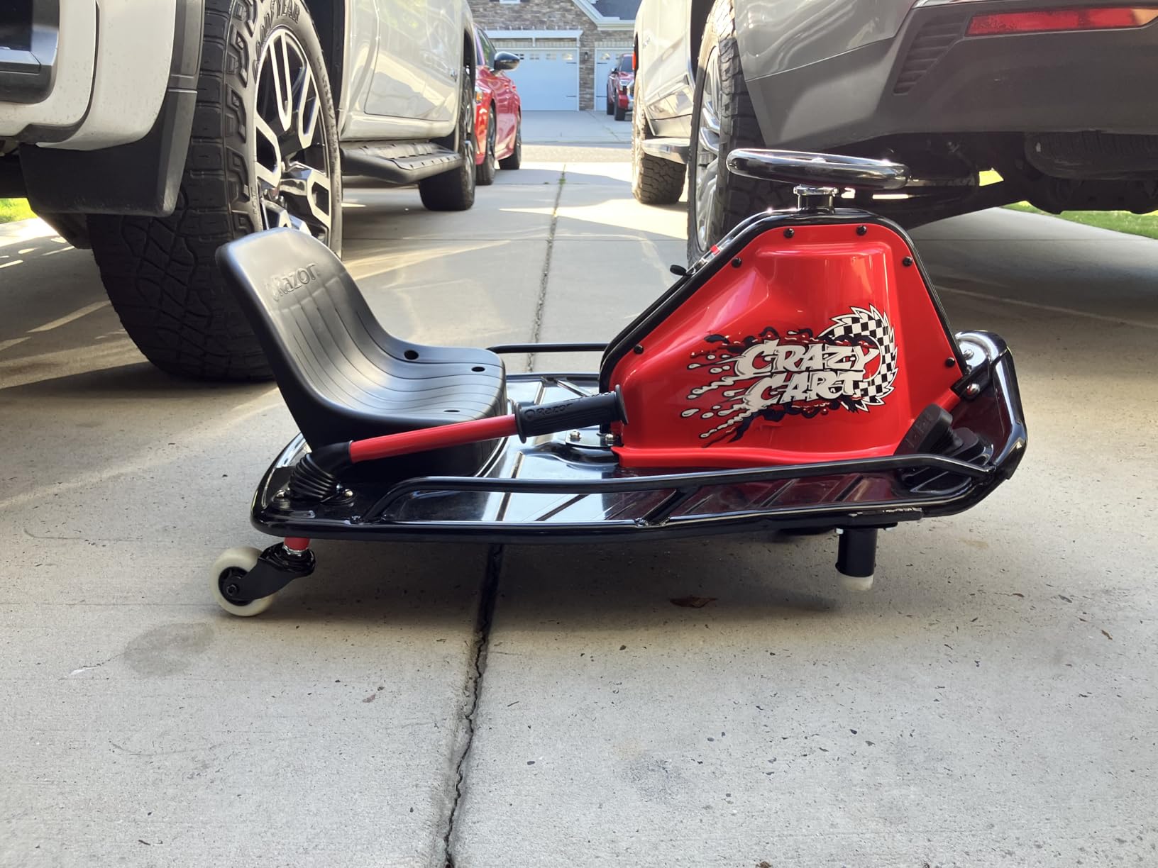 Crazy Cart Sport Go Kart | Electric Drift Cart | Iconic Wheeled Ride-On For Kids Age 9+ | Precise Proportional Control | 250W/24V Motor | Up To 12 MPH, 40 Mins; 140 Lbs customer photo 1