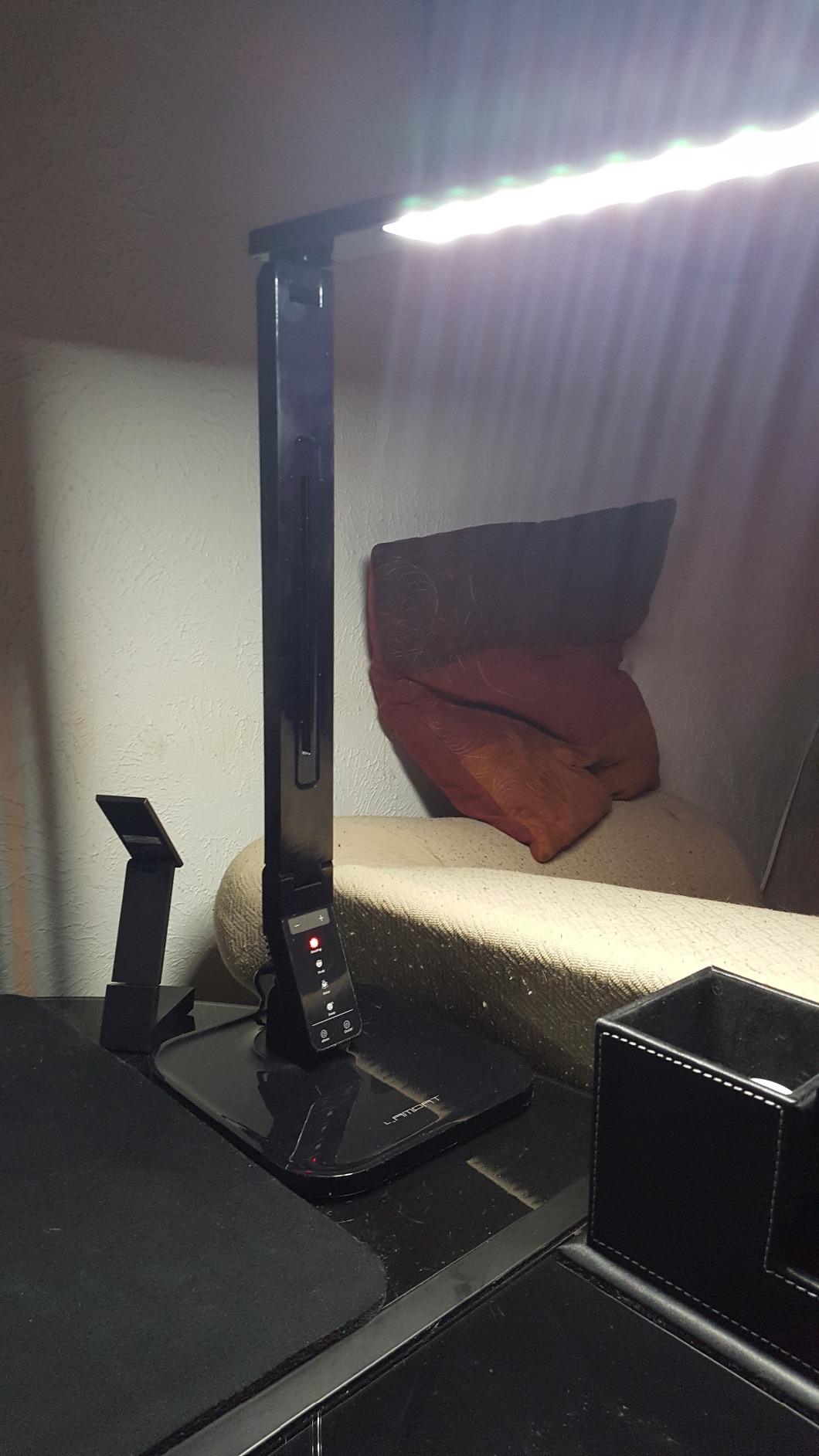 Lampat Dimmable LED Desk Lamp, 4 Lighting Modes (Reading/Studying/Relaxation/Bedtime), 5-Level Dimmer, Touch-Sensitive Control Panel, 1-Hour Auto Timer, 5V/1A USB Charging Port, Piano Black customer photo 2