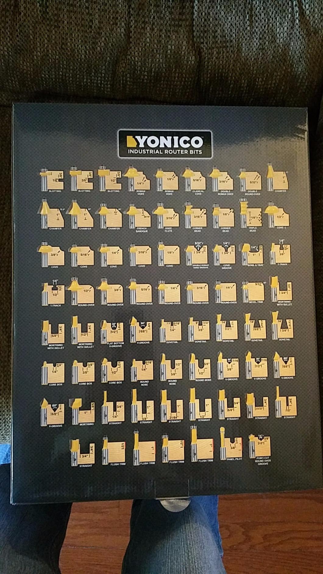 YONICO 70 Piece Router Bits 1/2 Shank- Tungsten Carbide Router Bit Set | Professional Wood Router Bits 17702 customer photo 2