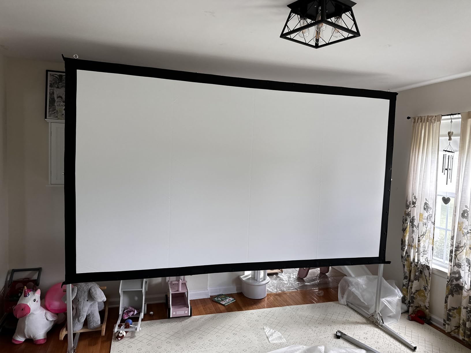 Elite Screens 120-INCH Projector Screen|Outdoor Indoor Movie Screens|16:9 Freestanding Portable Foldable ProjectionStand|Home Theater, OMS120H2 customer photo 2
