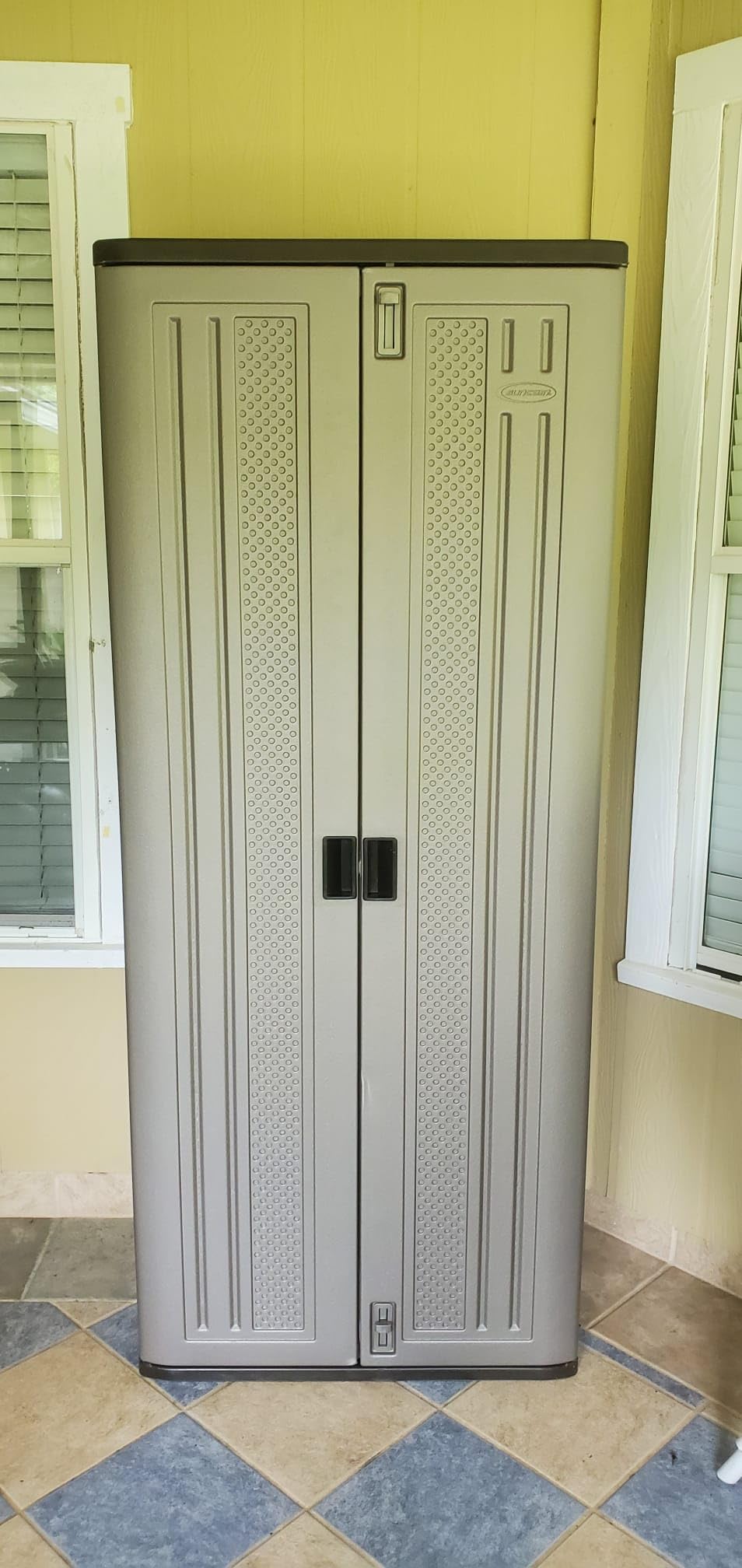 Suncast Tall Storage Cabinet for Garage Organization - 72