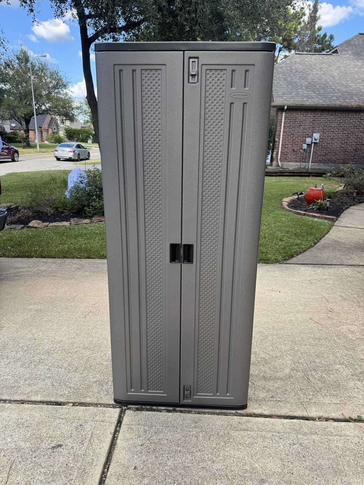 Suncast Tall Storage Cabinet for Garage Organization - 72