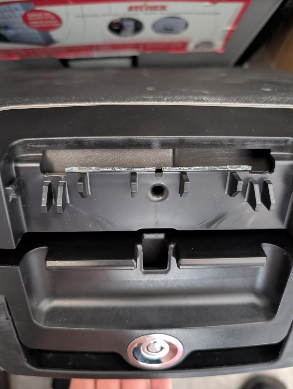 SentrySafe Dark Gray Fireproof and Waterproof Safe with Key Lock, Chest Lock Box with Carrying Handle for Travel, 0.28 Cubic Feet, 6.6 x 15.4 x 14.3 Inches, CFW20201 customer photo 2