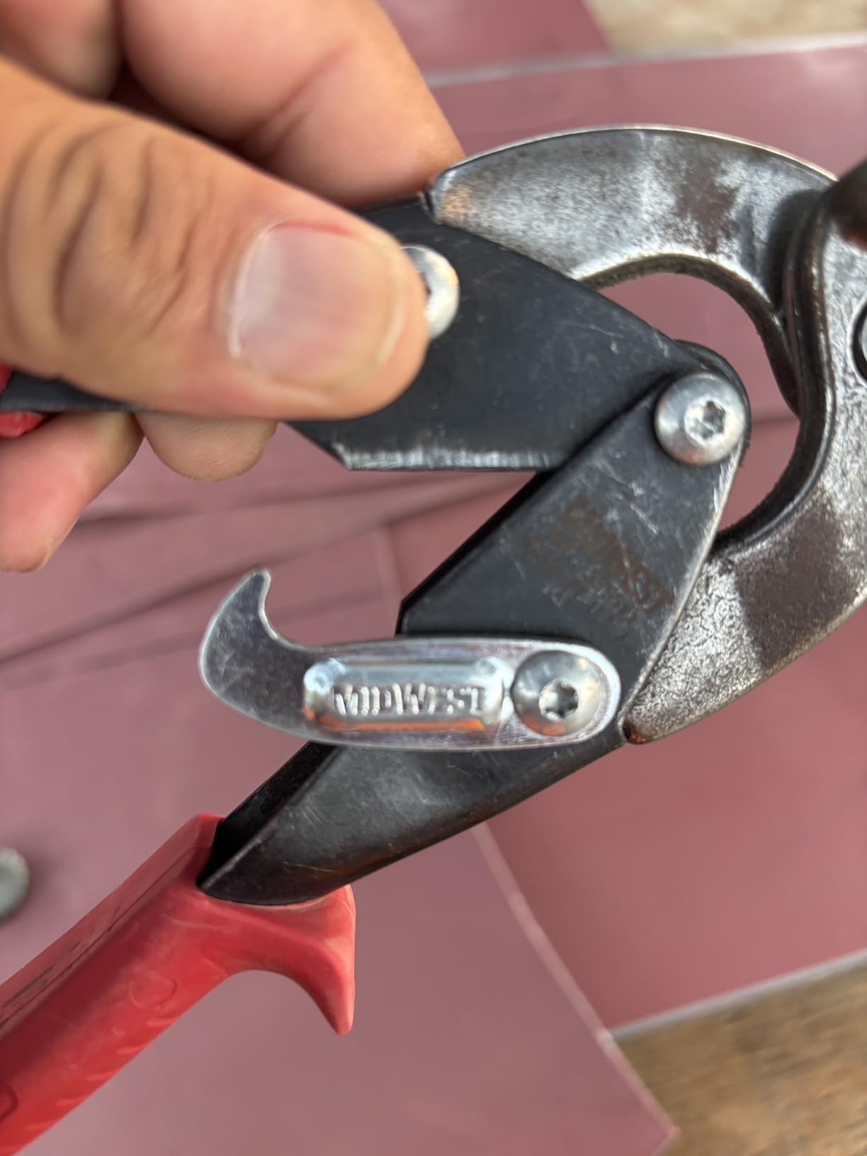 MIDWEST Special Hardness Aviation Snip - Left Cut Offset Stainless Steel Cutting Shears, Made in the USA - MWT-SS6510L customer photo 2