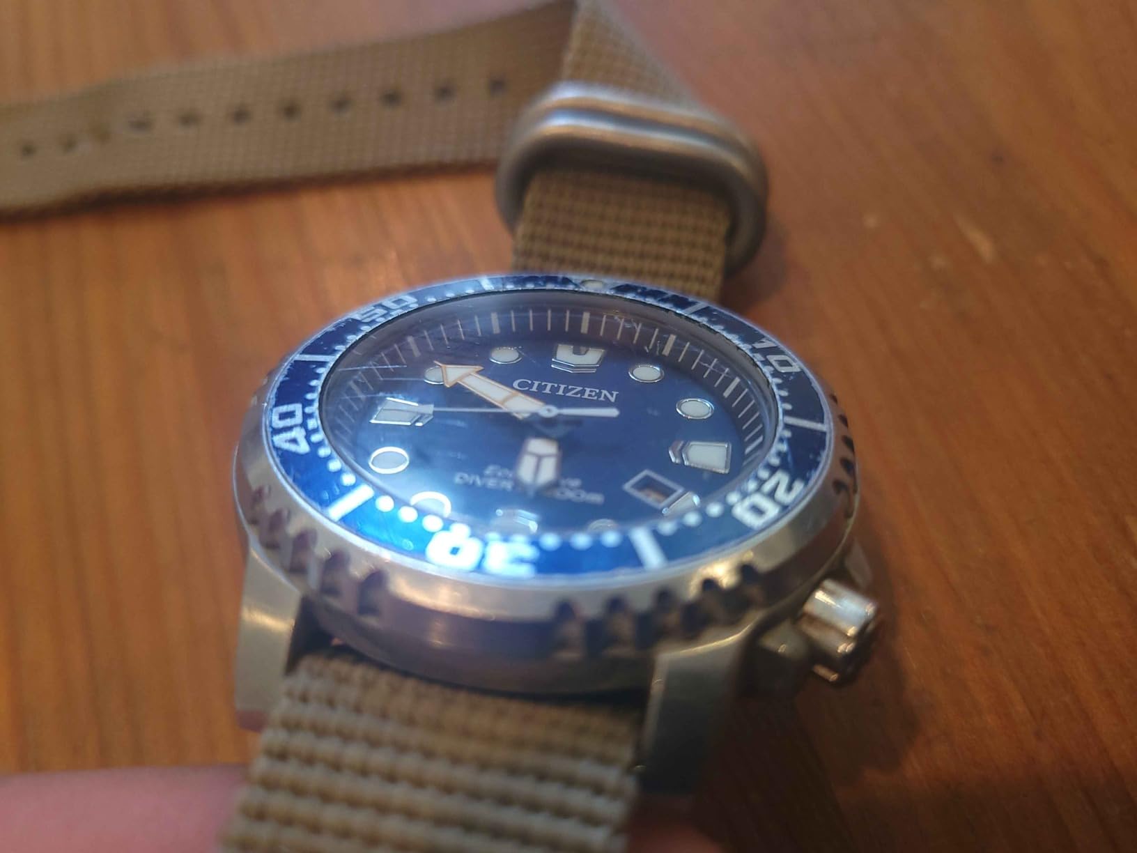 CITIZEN Promaster Dive Eco-Drive Watch, 3-Hand Date, ISO Certified, Luminous Hands and Markers, Rotating Bezel customer photo 2