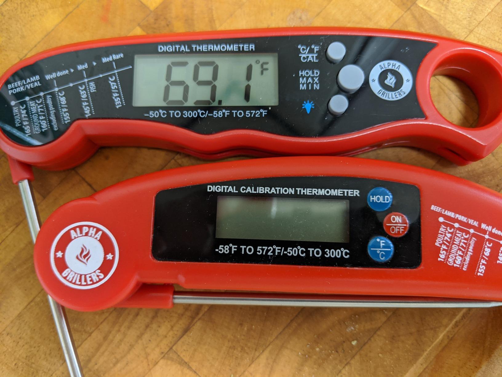 Alpha Grillers Instant Read Meat Thermometer Digital, Cooking, Food, Grill | 1-2 Second Ultra-Fast Response Time, Bright Backlit Display, Waterproof (IP67), Pre-Calibrated & Ready to Use customer photo 2
