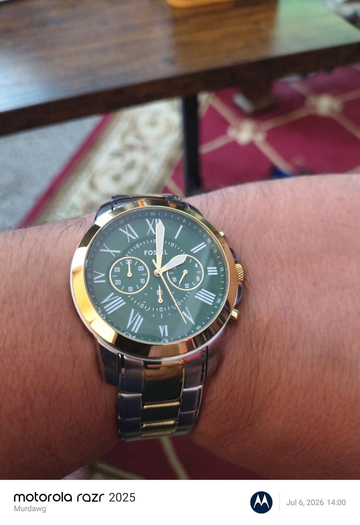 Fossil Men's Grant Quartz Chronograph Watch customer photo 2