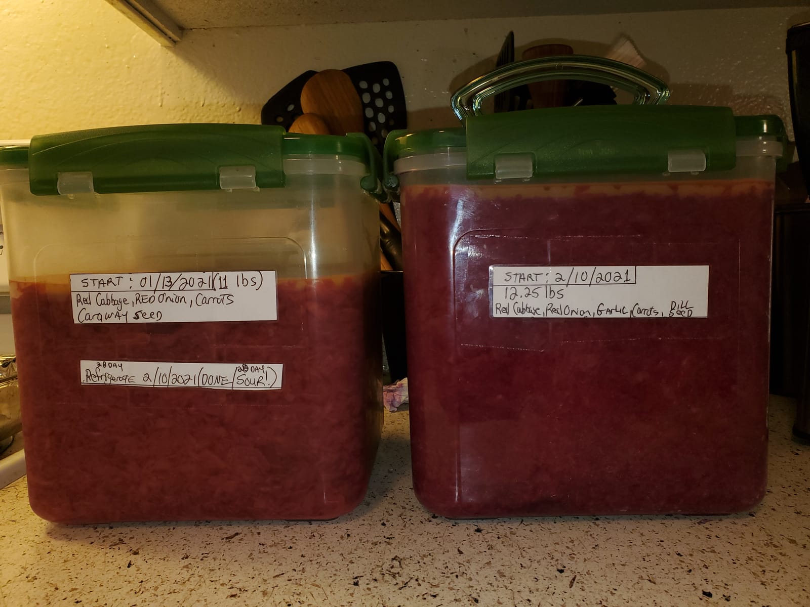 E-Jen Premium Kimchi, Sauerkraut Container Probiotic Fermentation with Inner Vacuum Lid (Earthenware Brown, 0.45 gal/ 1.7L) customer photo 1