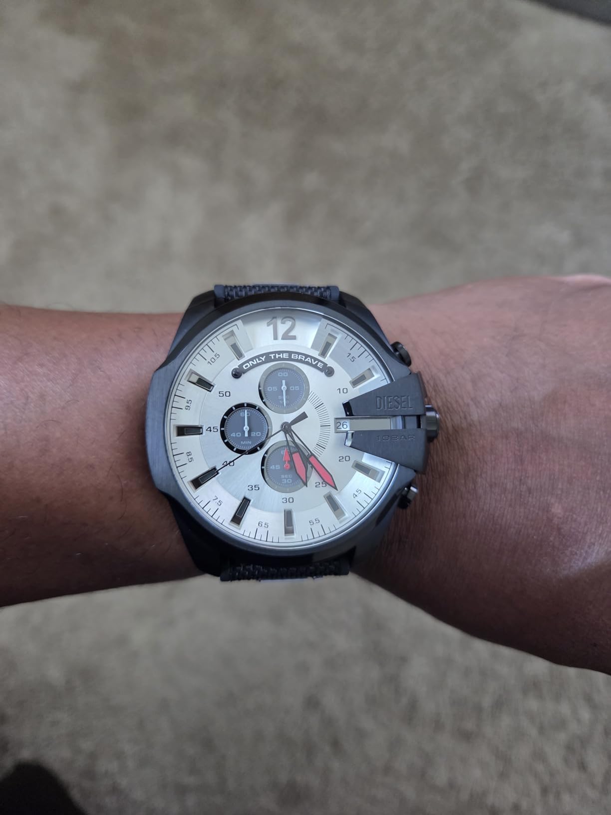 Diesel Mega Chief Watch for Men, Chronograph Men's Watch customer photo 2