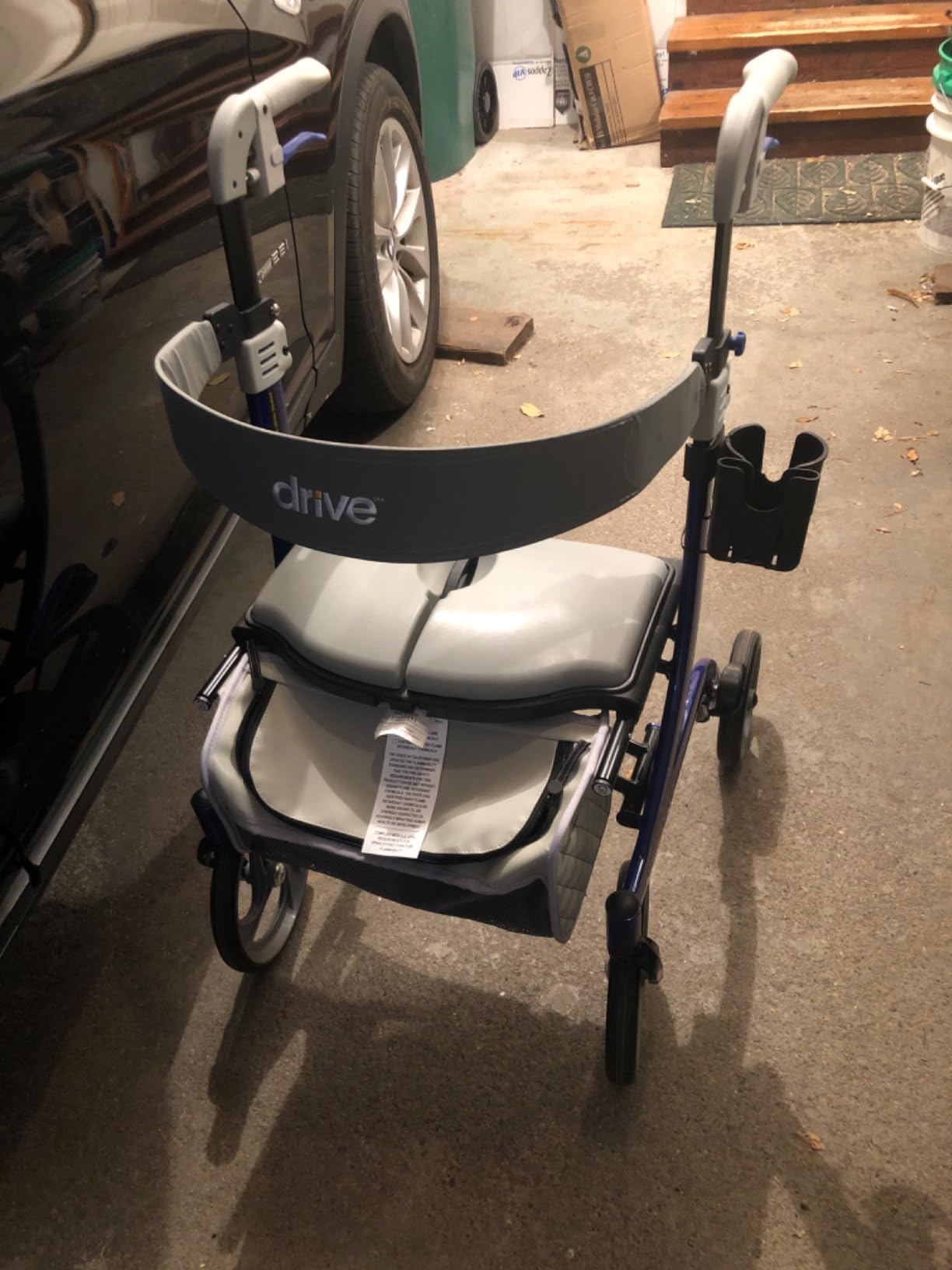 Drive Medical Nitro DLX Foldable Rollator Walker, 10 Inch Wheels, Champagne customer photo 1