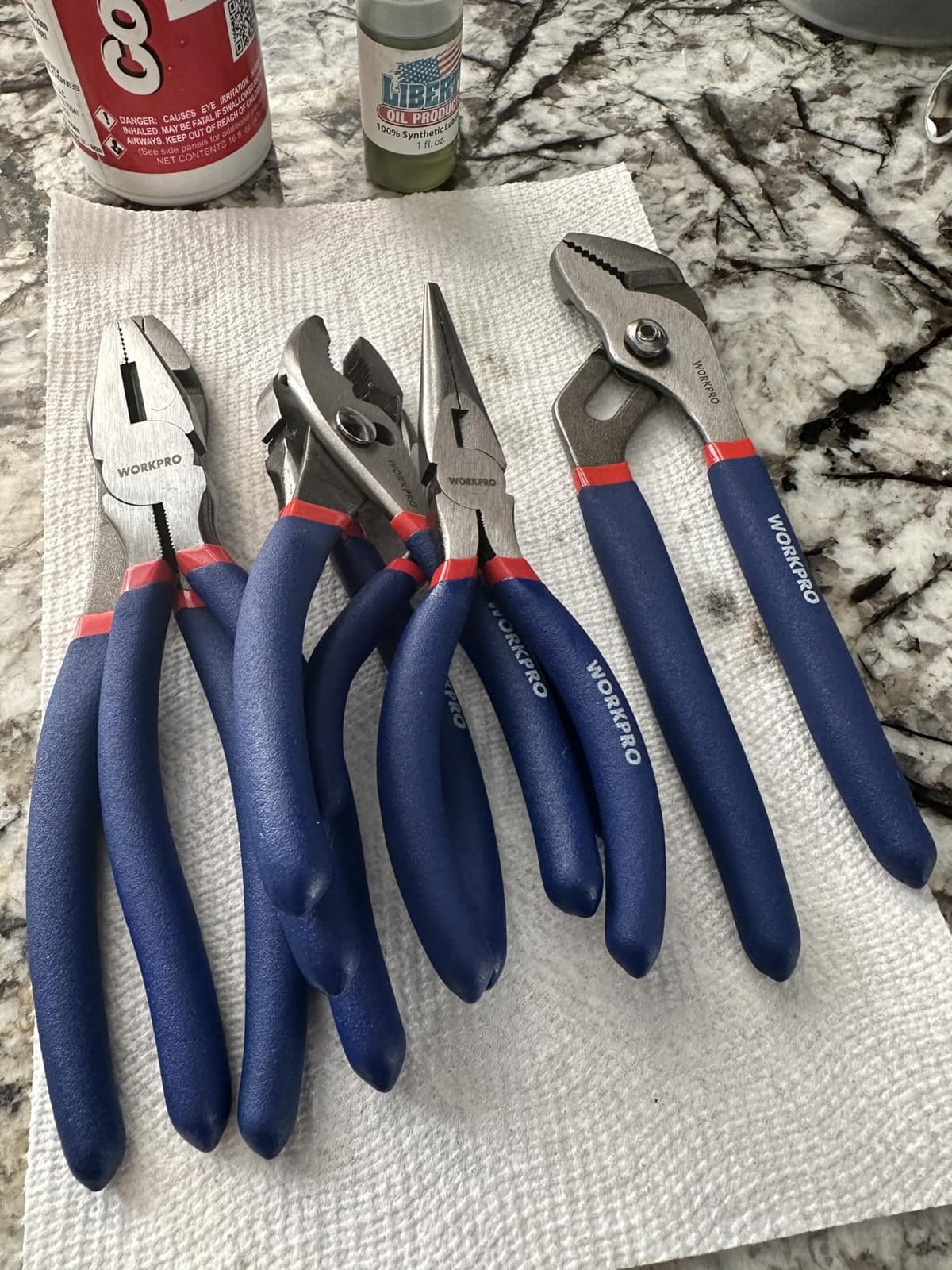 WORKPRO 7-Piece Pliers Set, Pliers Tool Set with Comfort Grip, Blue customer photo 1