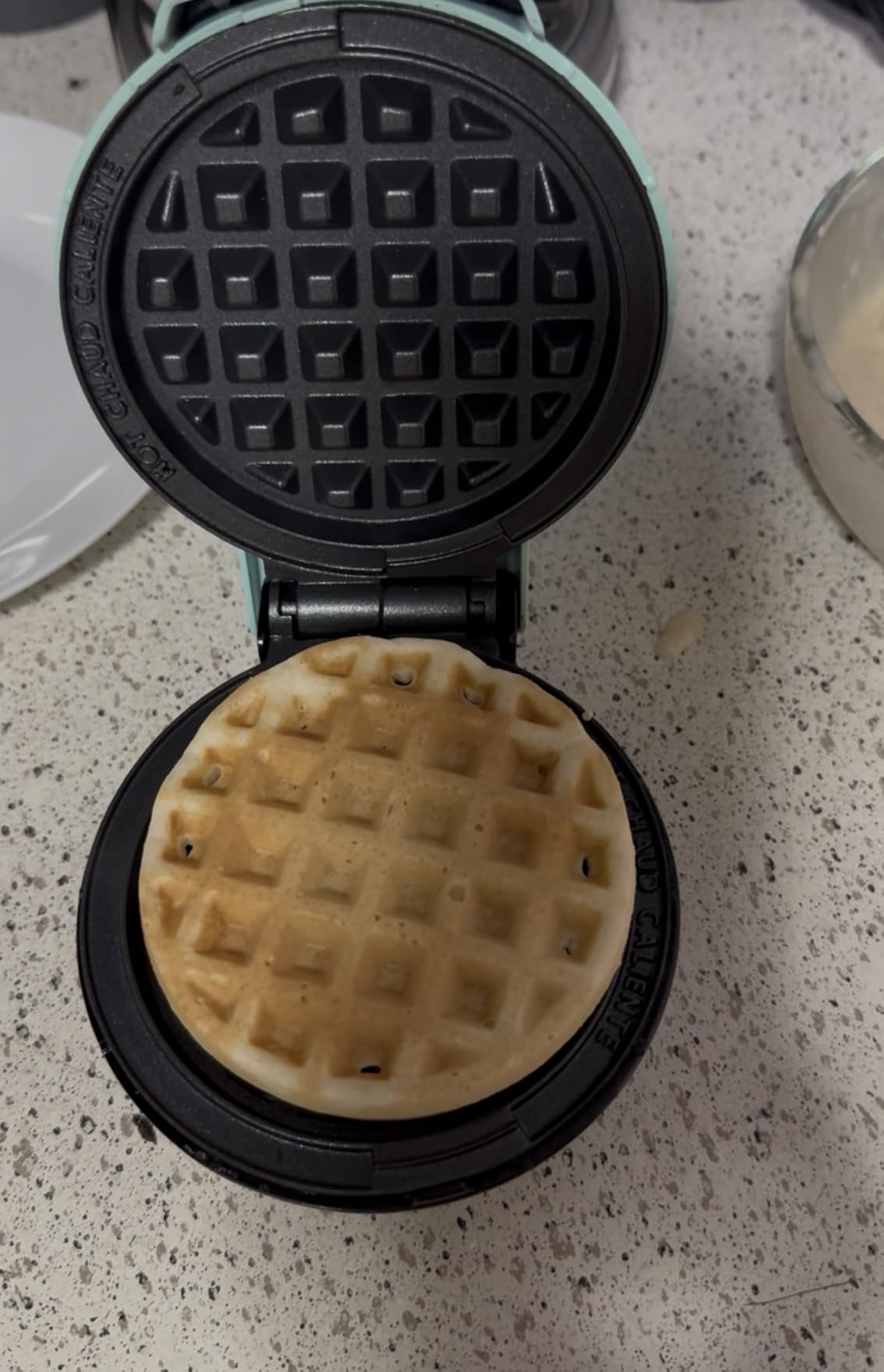Dash Mini Waffle Maker, 4-Inch Nonstick Cooking Surface, Red | Small Waffle Iron for Dorms & RVs, Chaffle Maker & Compact Waffle Machine customer photo 2