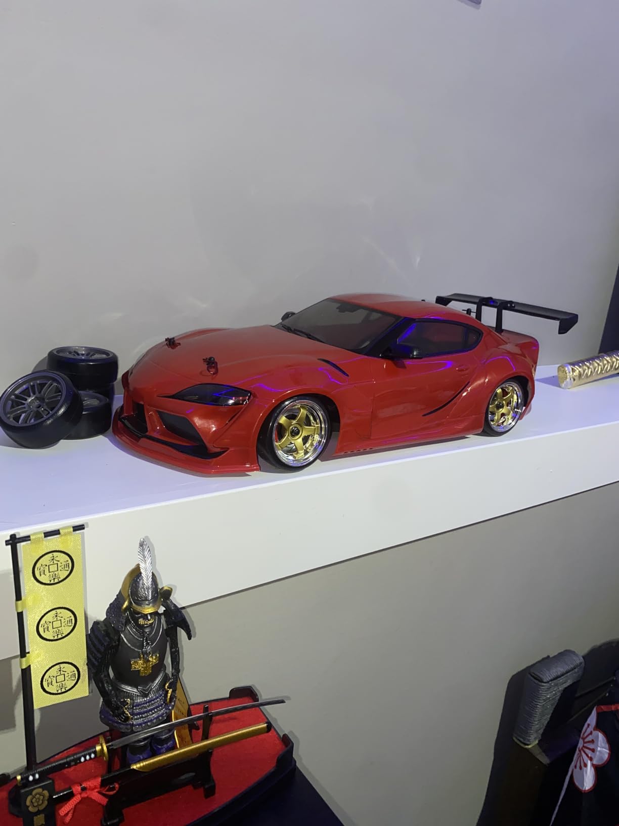 Plating 5-Spoke 12mm Hub Wheel Rims with Hard Plastic Tires for RC 1:10 Drift Car Color Black, 1/10 RC Tires and Wheels for 1/10 Redcat HSP HPI RC Drift Cars customer photo 1